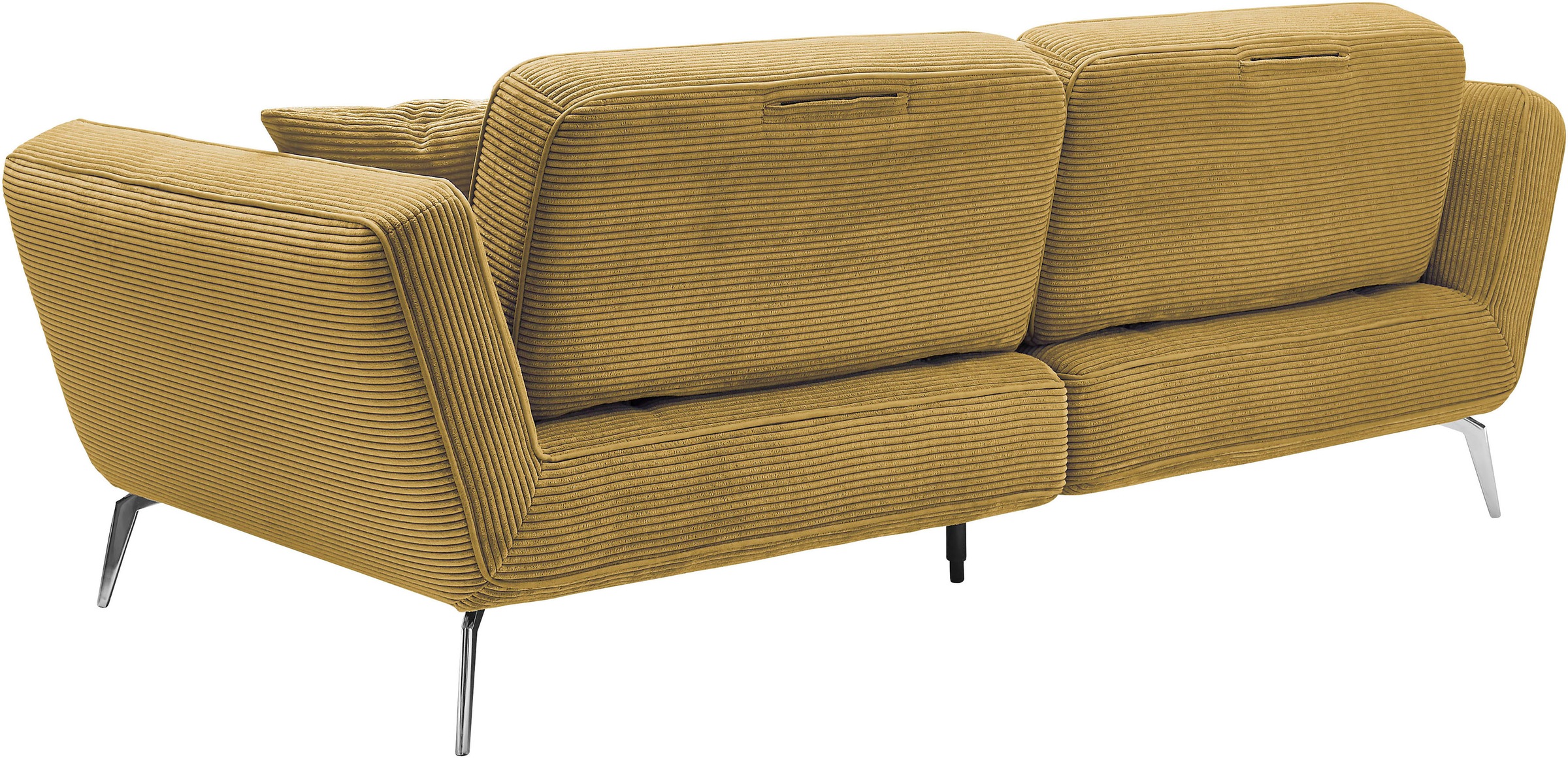 set one by Musterring Big-Sofa »SO 4500«, Füße chromfarben, wahlweise mit Kopfstütze, Breite 260cm, in Cord