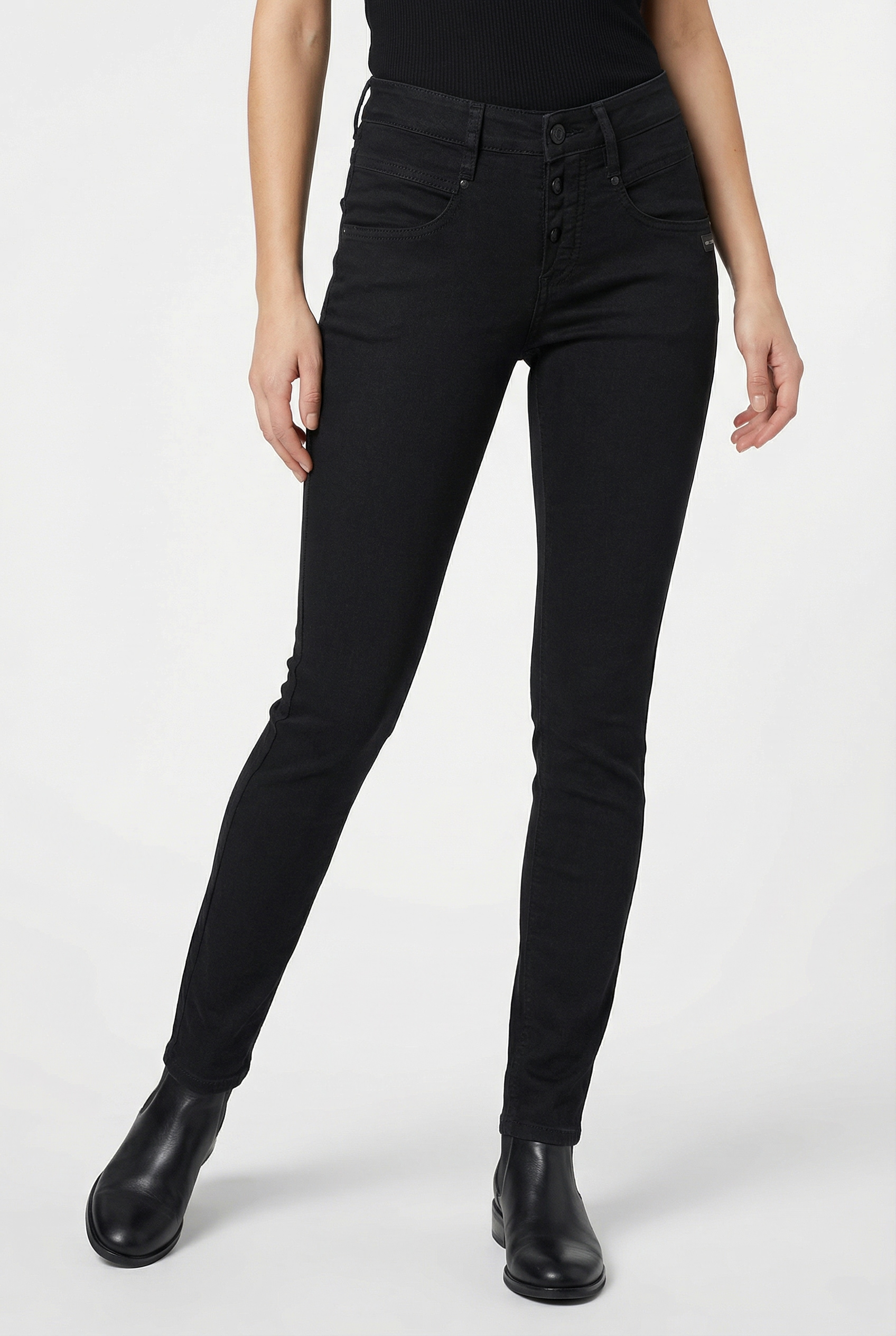 GANG Skinny-fit-Jeans »94MEDINA« mit stylischer halb offener Knopfleiste