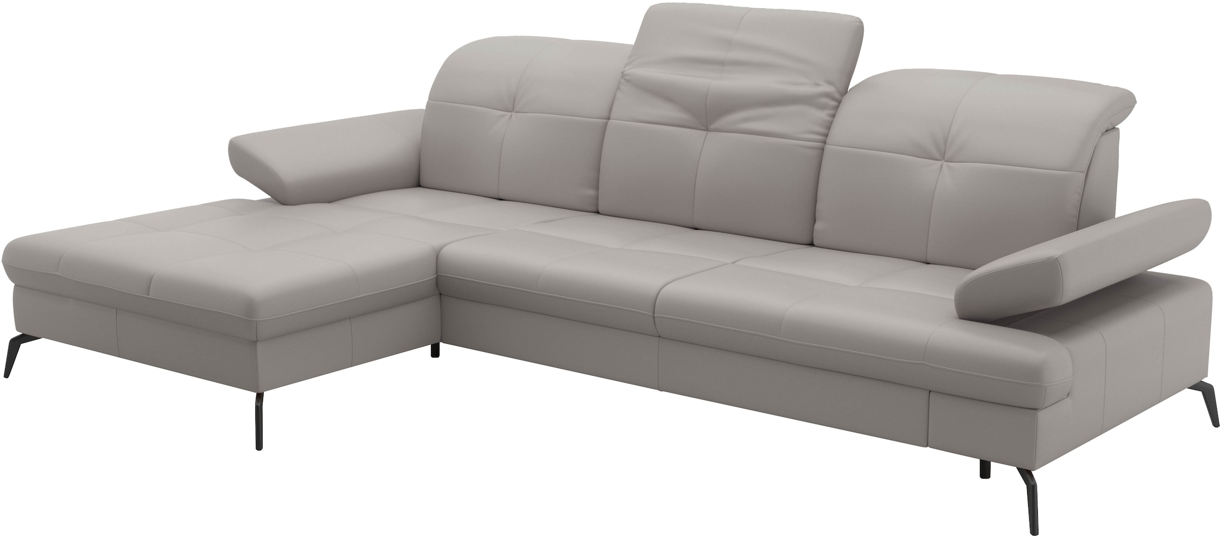 sit&more Ecksofa »Amica, L-Form, inkl. Sitztiefenverstellung & Armteilverstellung«, wahlweise mit Bettfunktion, Bettkasten und Kopfteilverstellung