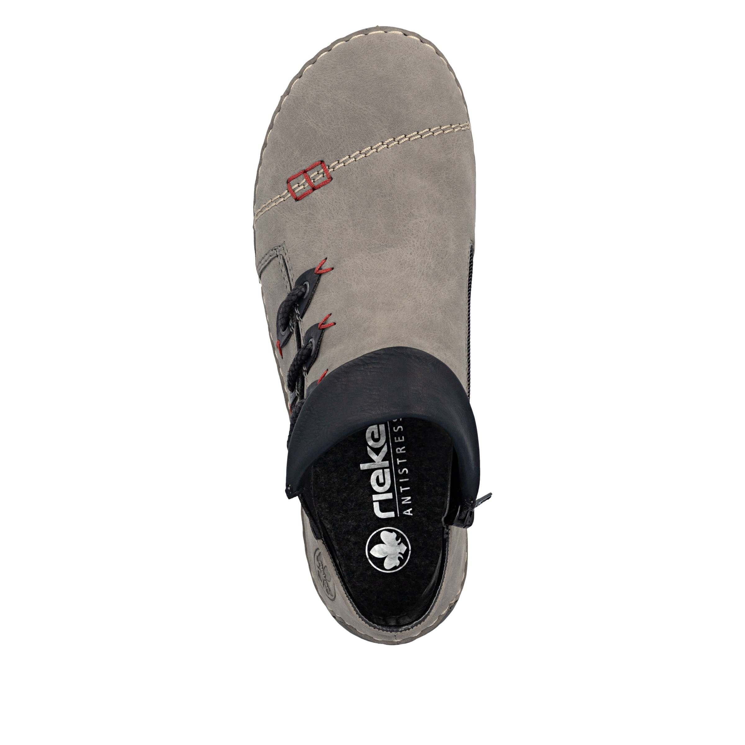 Rieker Stiefelette  Schlupfboots, Slipper mit bunten Applikationen seitlich