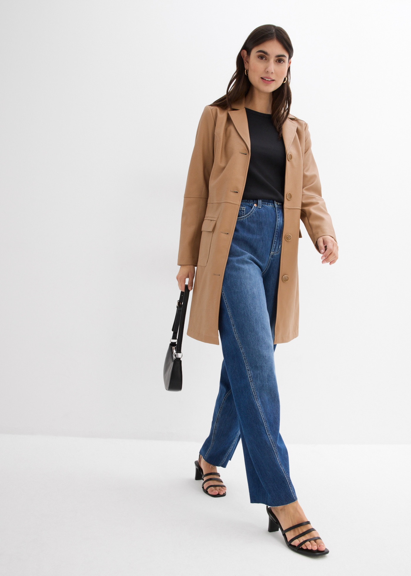 bonprix Loose-fit-Jeans lockere Passform, superweiches, federleichtes Denim