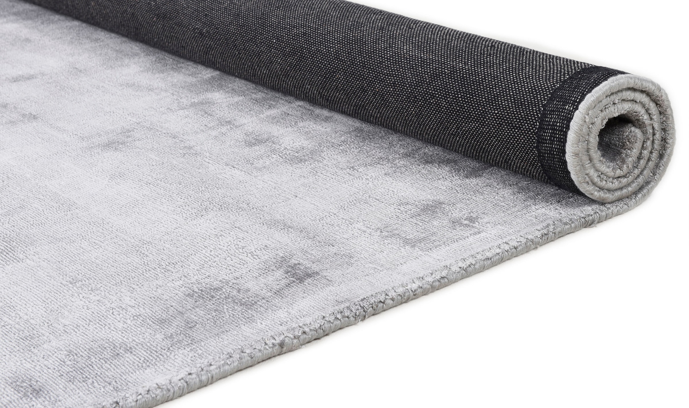 TOM TAILOR HOME Teppich »Shine uni«, rechteckig, 8 mm Höhe, Handweb Teppich, 100% Viskose, handgewebt, mit elegantem Schimmer