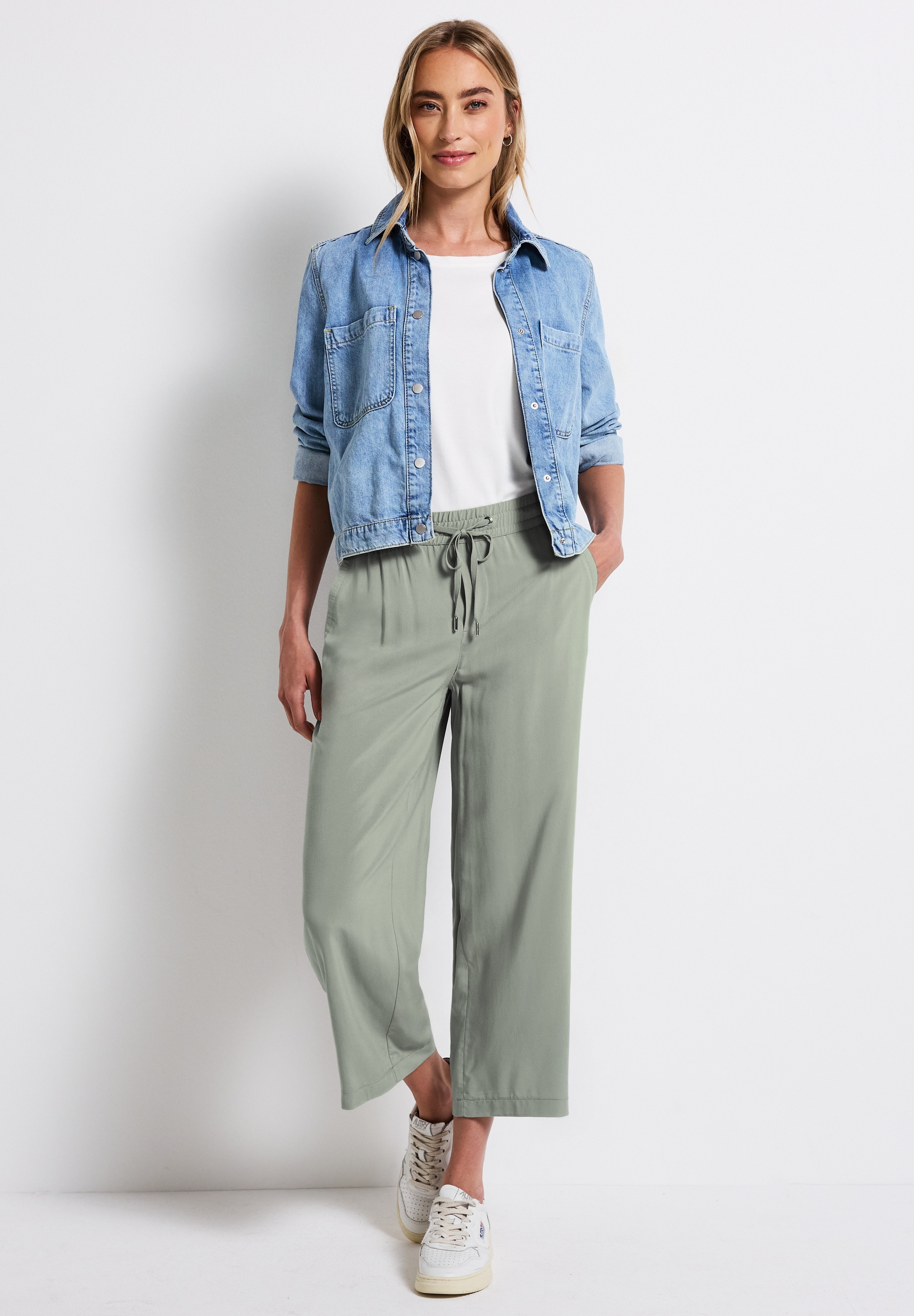 STREET ONE Stoffhose »Style Emee«, Sommerhose mit elastischem Bund mit Tunnelzug