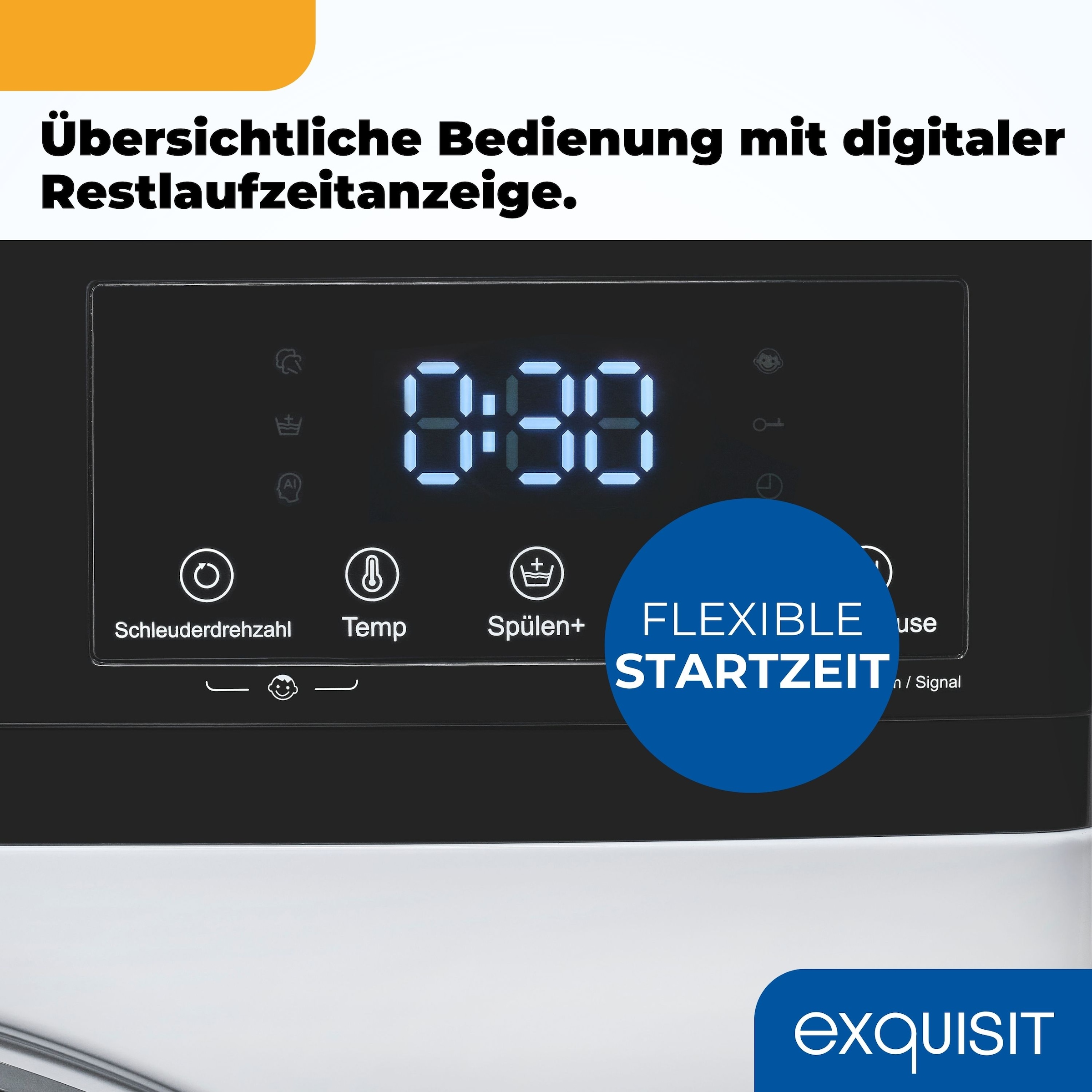 exquisit Waschmaschine »WA8014-370A weiss« 8 kg 1400 U/min 8 kg Fassungsvermögen & passende Programme für jeden Waschtag