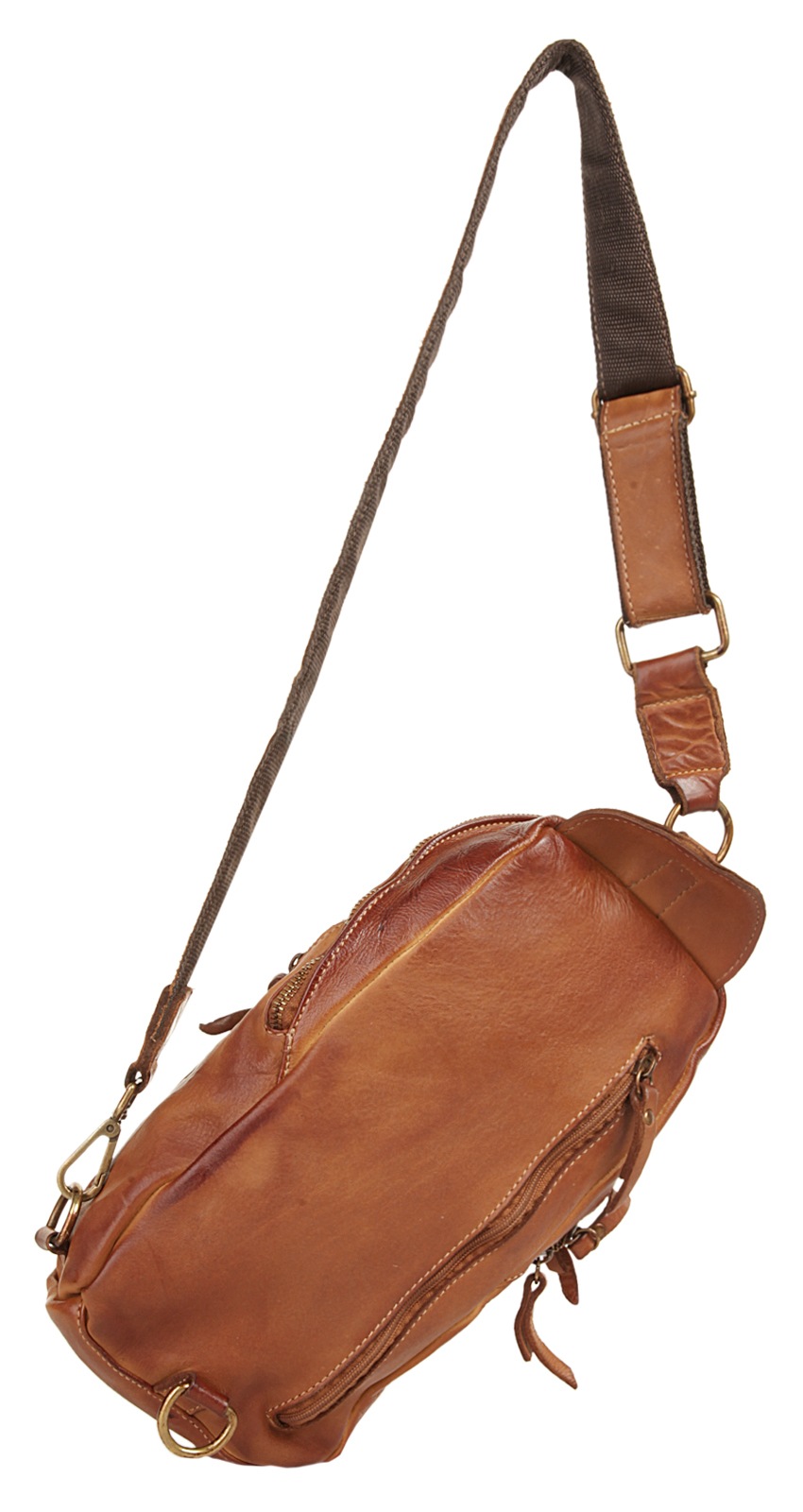 X-Zone Umhängetasche echt Leder, Made in Italy