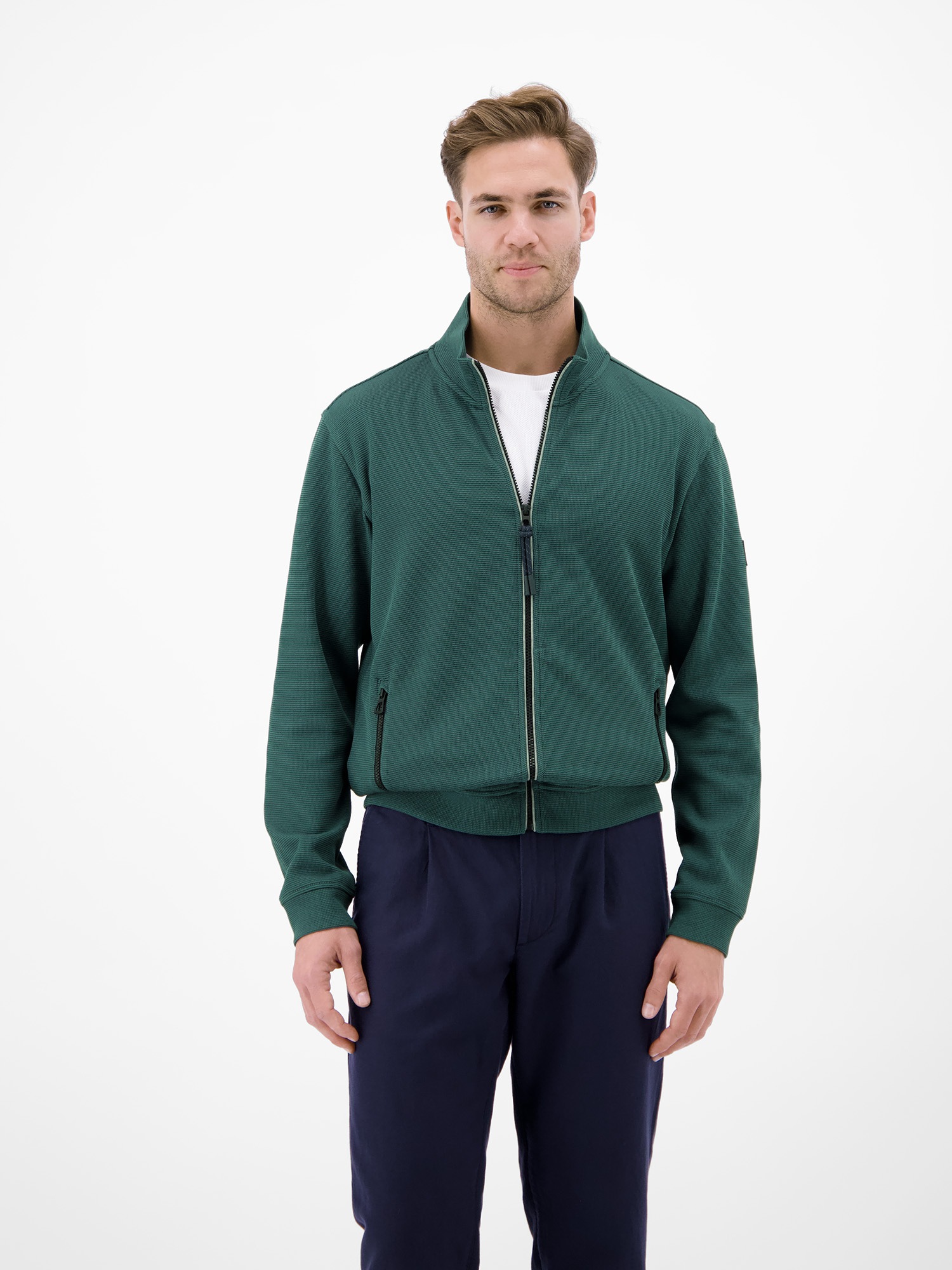 LERROS Sweatjacke »Jacke aus Baumwollmix mit Taschen«