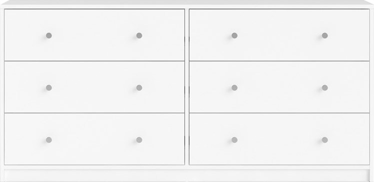 Home affaire Sideboard »May, Aufbewahrung, Schubkastenkommode, Stauraum«, mit 6 Schubladen, Knopfgriffen,Tiefe von 30 cm, Breite 143 cm