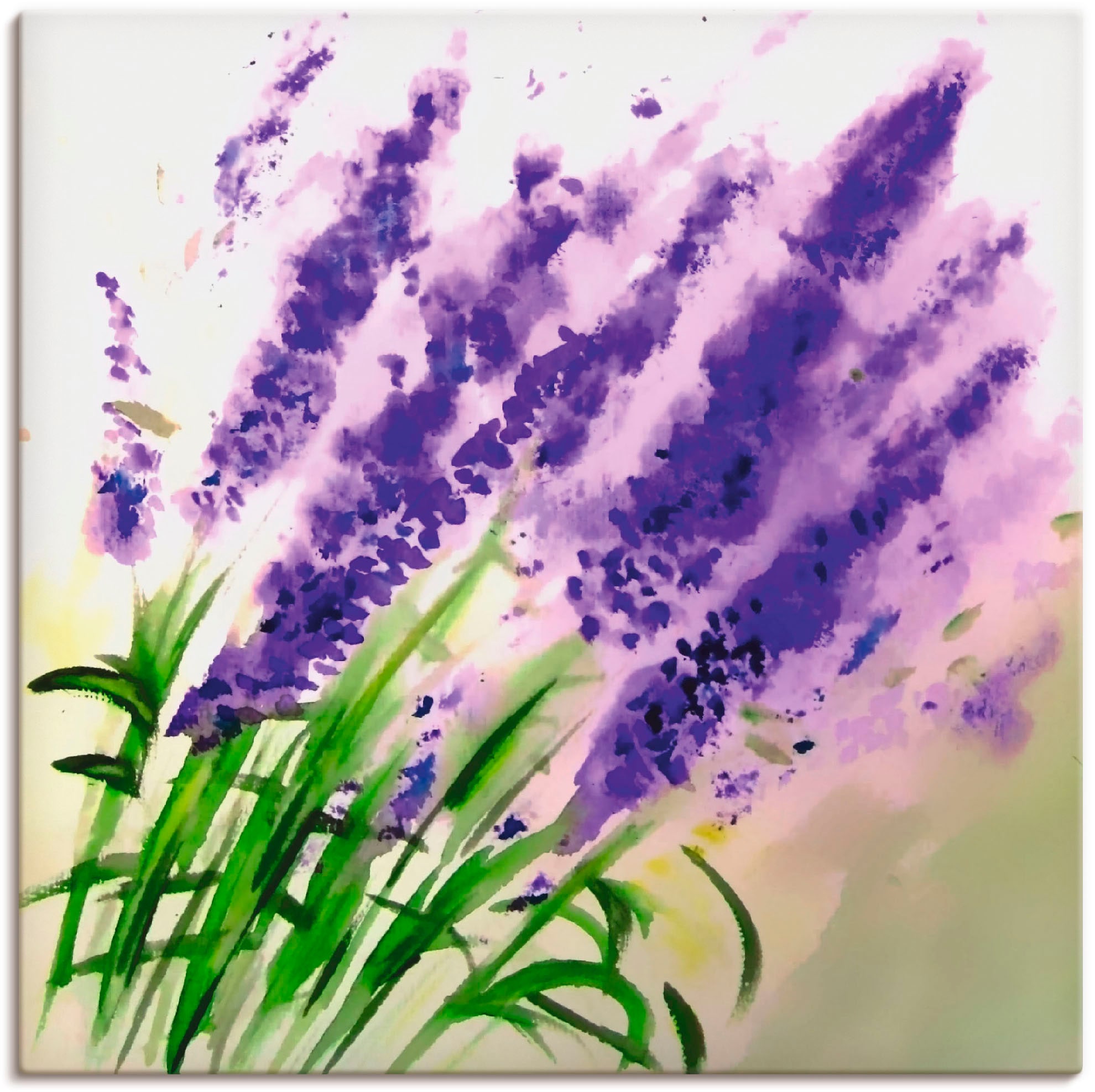 Artland Leinwandbild »Lavendel-aquarell«, Blumen, (1 St.), auf Keilrahmen gespannt