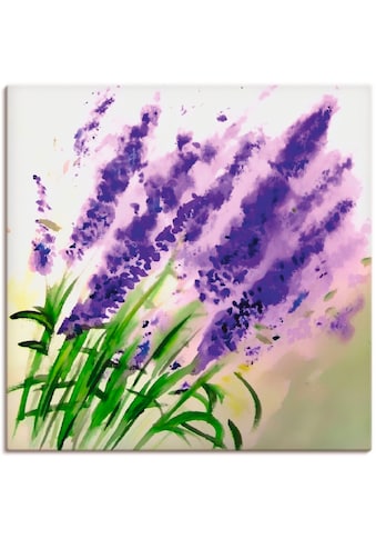 Leinwandbild »Lavendel-aquarell«, Blumen, (1 St.)