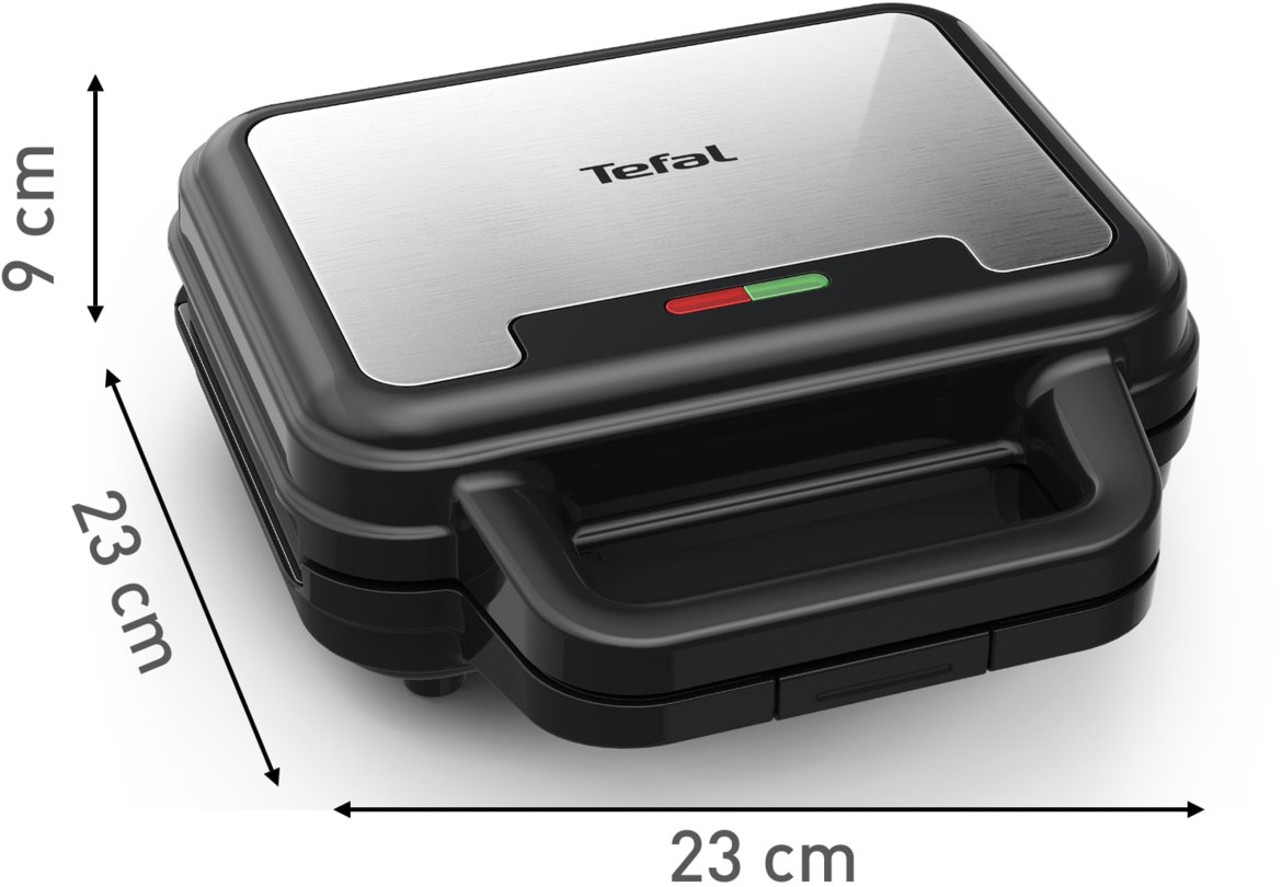 Tefal Sandwichmaker »Ultracompact 3-in-1 Sandwich/Waffel/Panini, Antihaftbeschichtung«, 700 W, platzsparende Aufbewahrung, Maße: 23 x 23 x 9 cm, SW383D