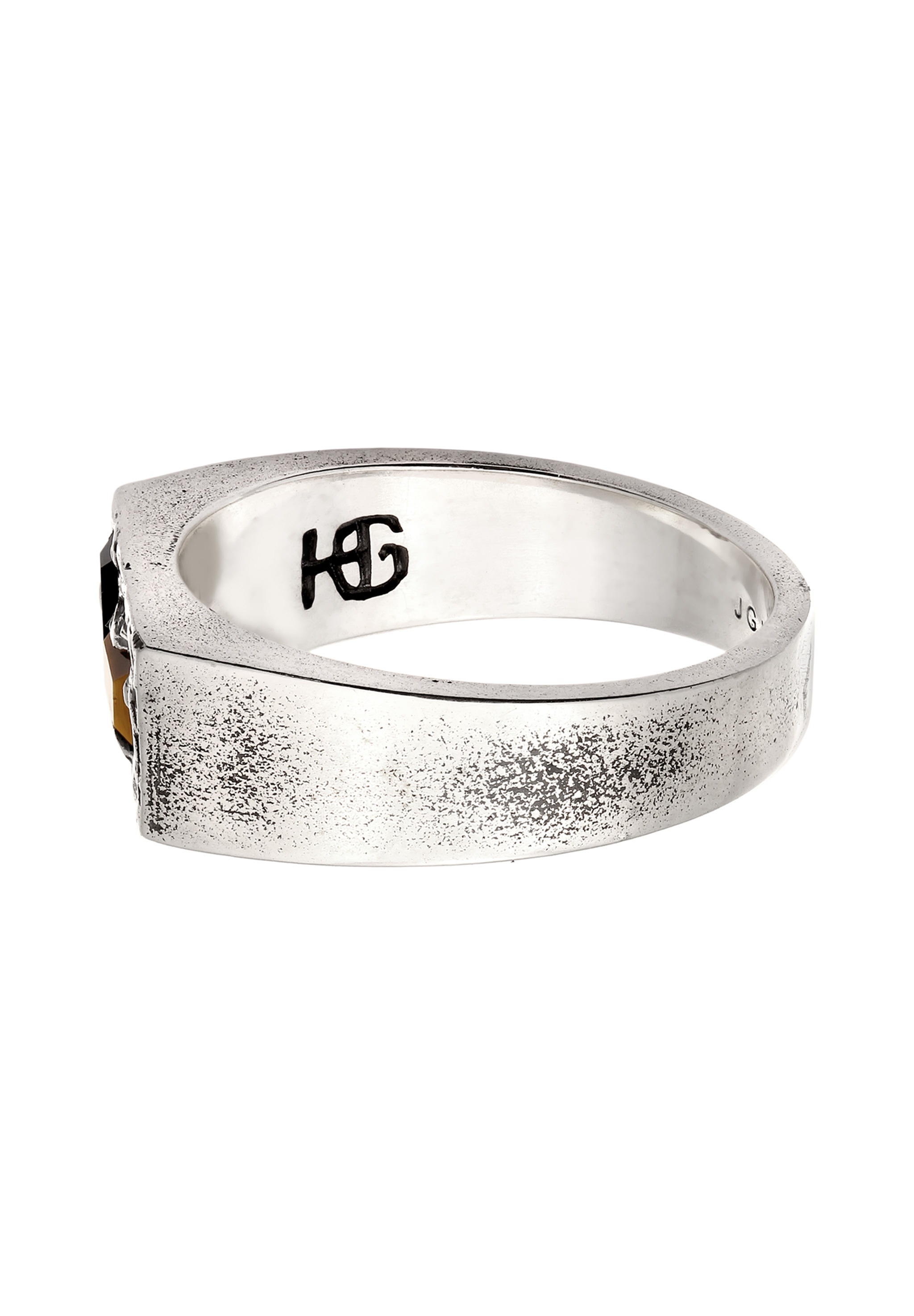 HAZE & GLORY Siegelring »Ring Siegelring Onyx Schwarz Tigerauge Braun 925 Sterling Silber«