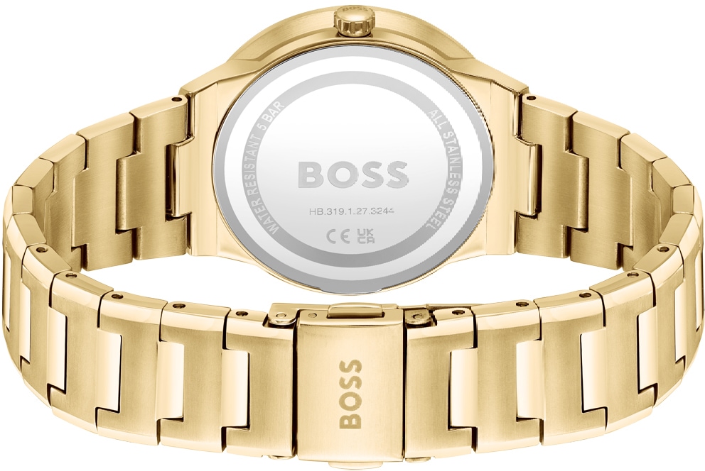 BOSS Quarzuhr »BREATH«, Damenuhr, Armbanduhr, analog, Edelstahlarmband
