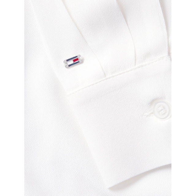 Tommy Hilfiger Hemdbluse »VISCOSE CREPE FLUID SHIRT LS«, mit kleinem  Markenlabel auf dem Ärmelabschluss bei OTTOversand