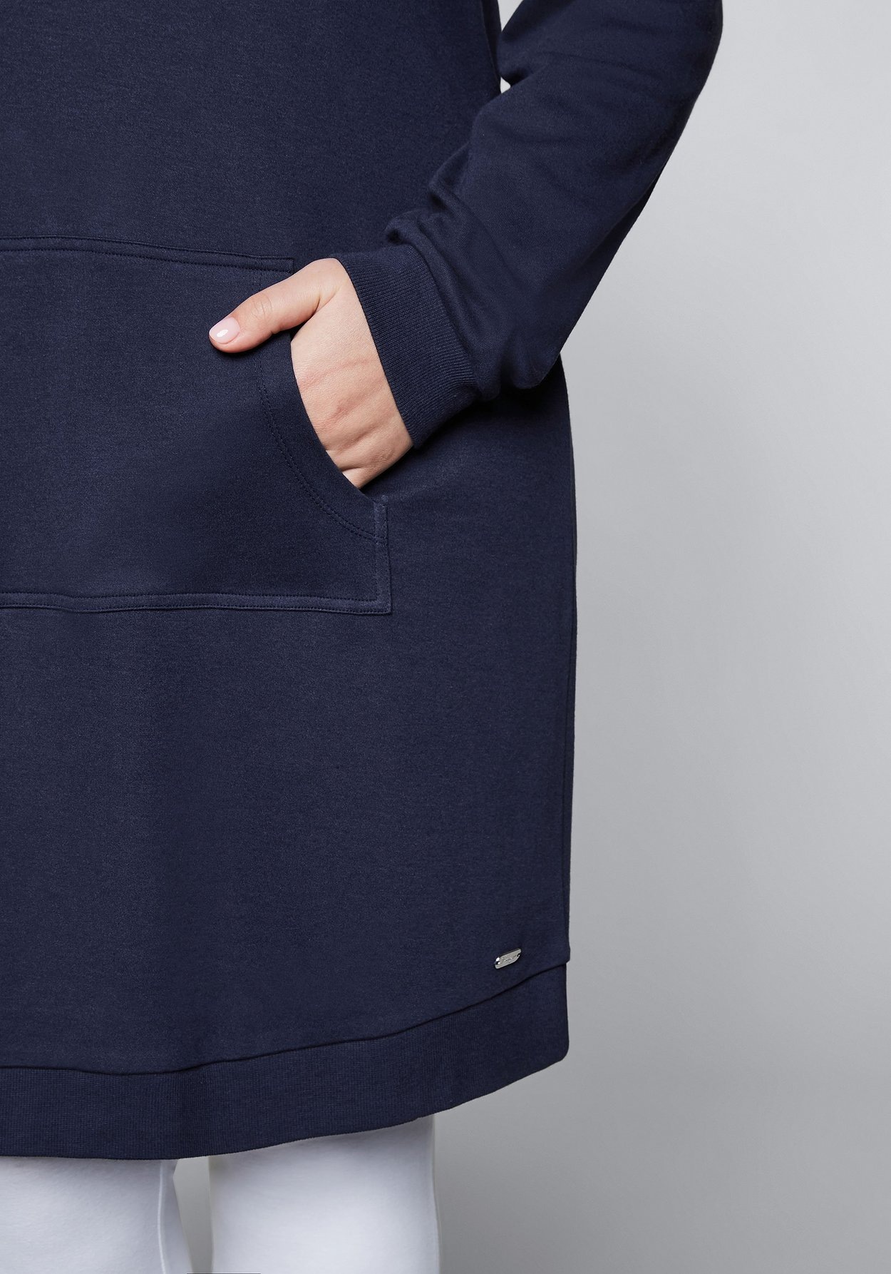 Sheego Sweatkleid »Sweatkleid mit Kapuze und Kängurutasche«