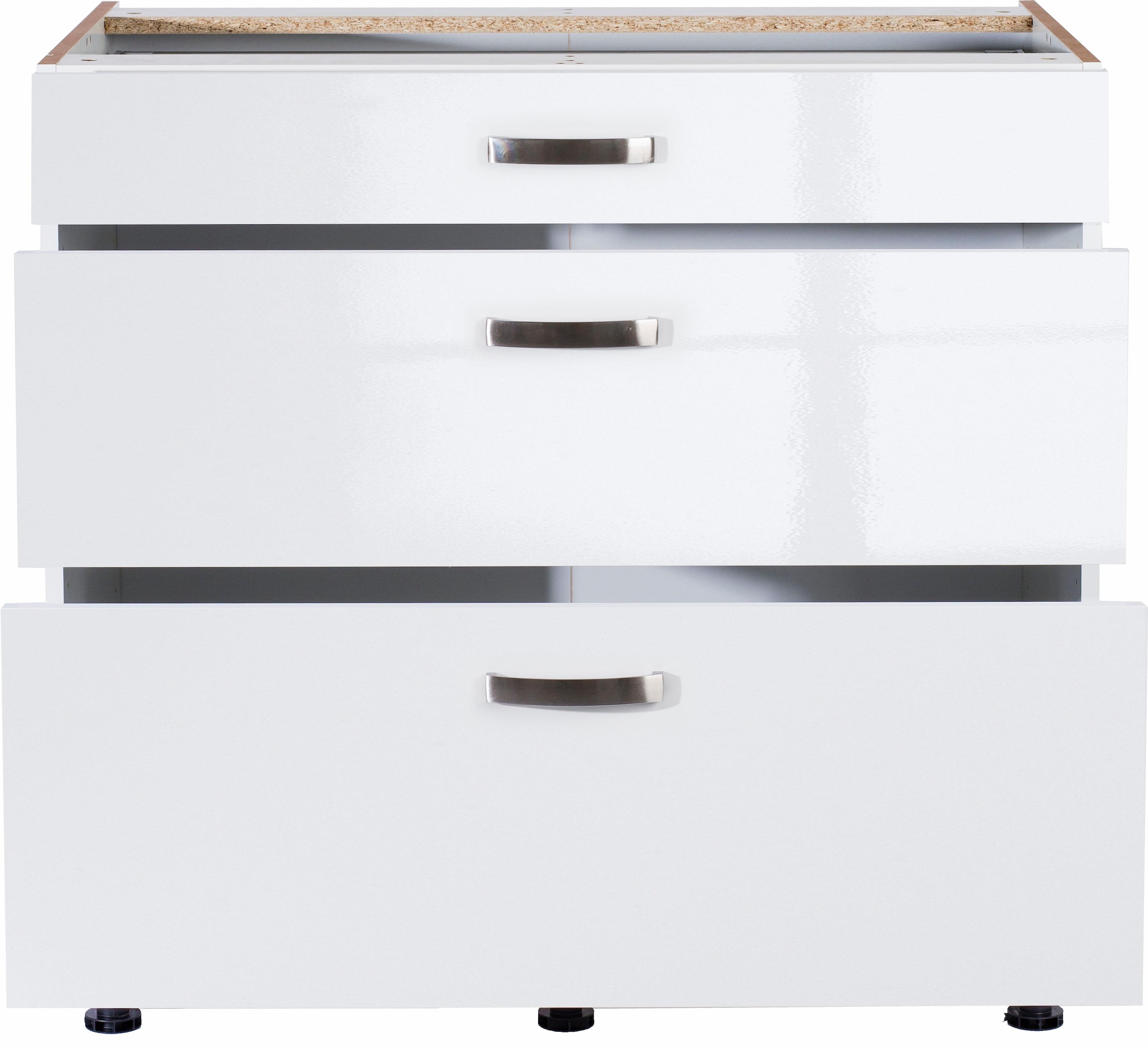 KOCHSTATION Unterschrank »KS-Cara« Breite 90 cm, mit Vollauszügen und Soft-Close-Funktion