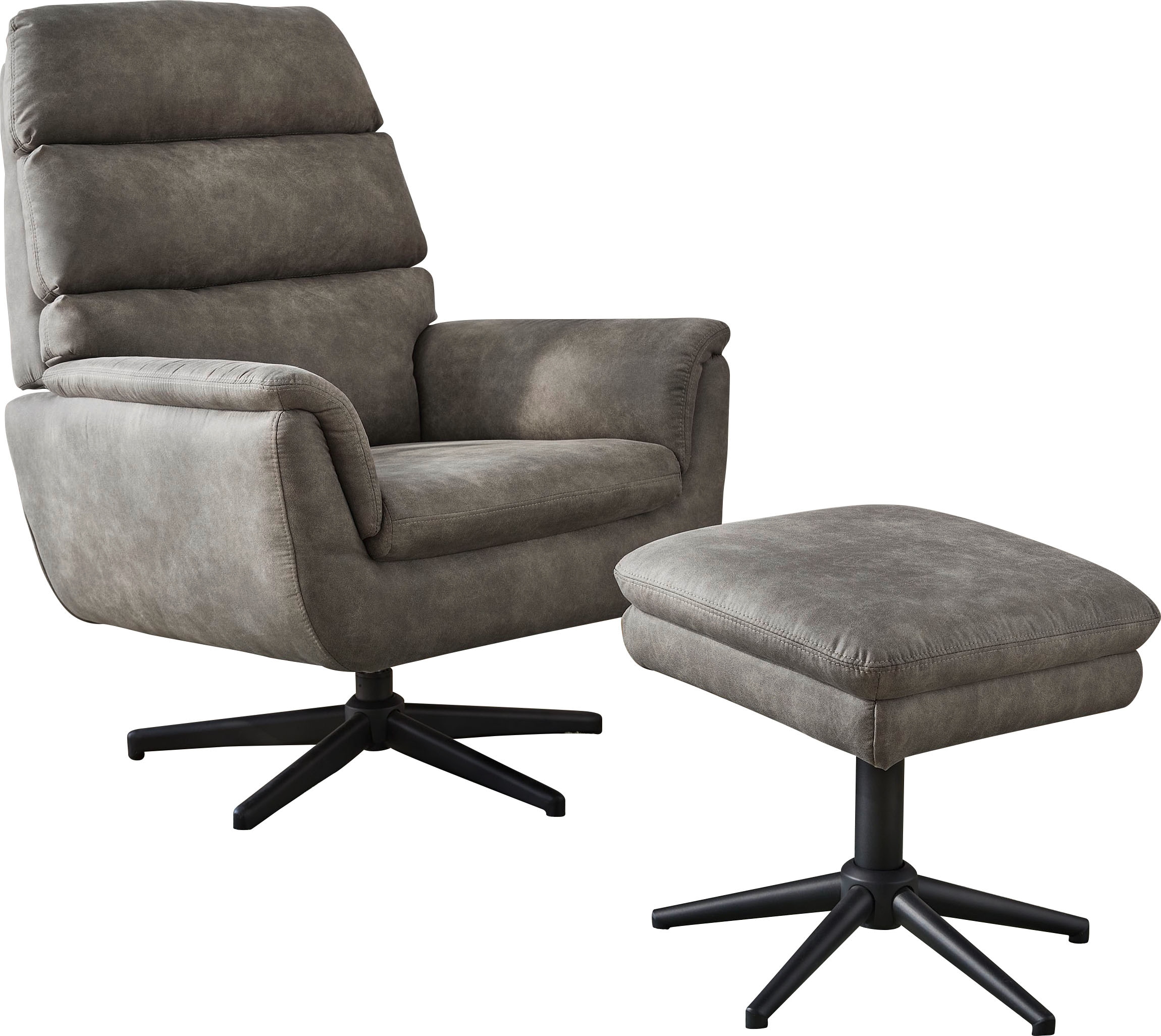 Jockenhöfer Gruppe Relaxsessel »Valetta« inklusive Hocker, 360° Drehfunktion, TFK-Polsterung