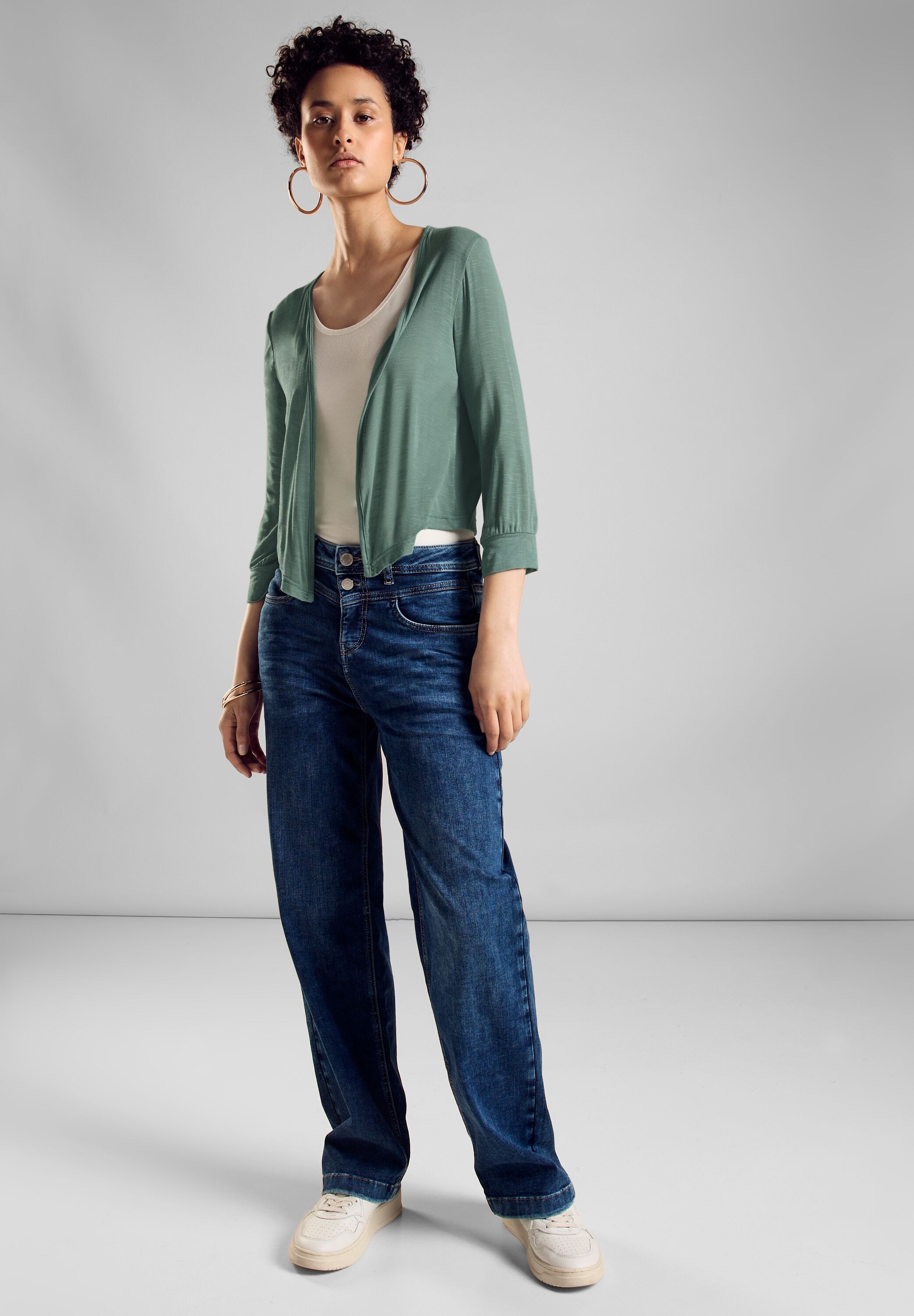 STREET ONE Shirtjacke »Style Suse«, in Flammgarn-Optik