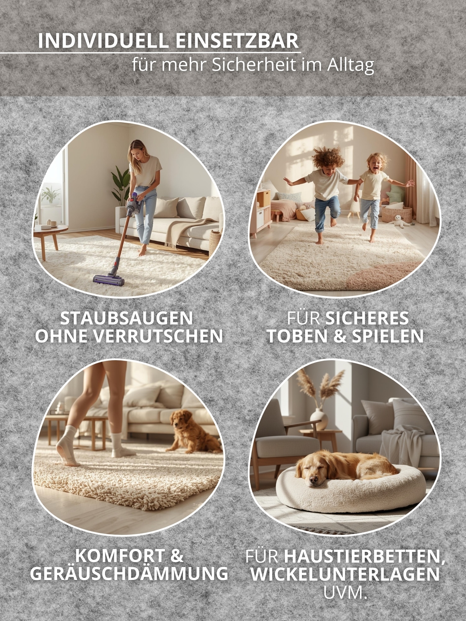 HANSE Home Teppichunterlage »Grip« Rutschfest, Teppichstop, Antirutsch Gleitschutz, zuschneidbar