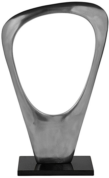 Fink Dekoobjekt »Skulptur Fantasia, silberfarben, groß«, Höhe 49 cm, handgefertigt, aus Metall, mit Granitsockel, Wohnzimmer