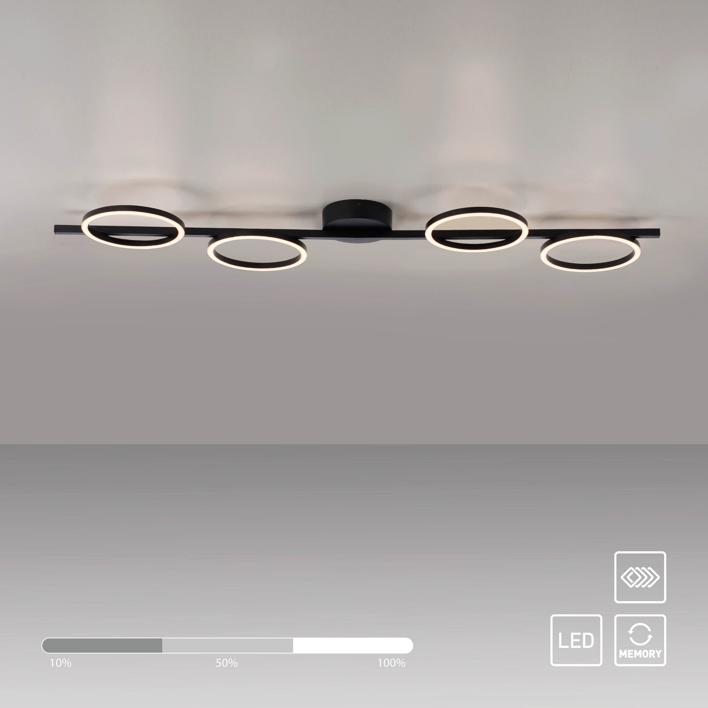 SCHÖNER WOHNEN-Kollektion LED Deckenleuchte »MINI RITUS« LED-Board 1 Stk. Warmweiß SCHÖNER WOHNEN Kollektion, 3-Stufen Dimmer, Memoryfunktion