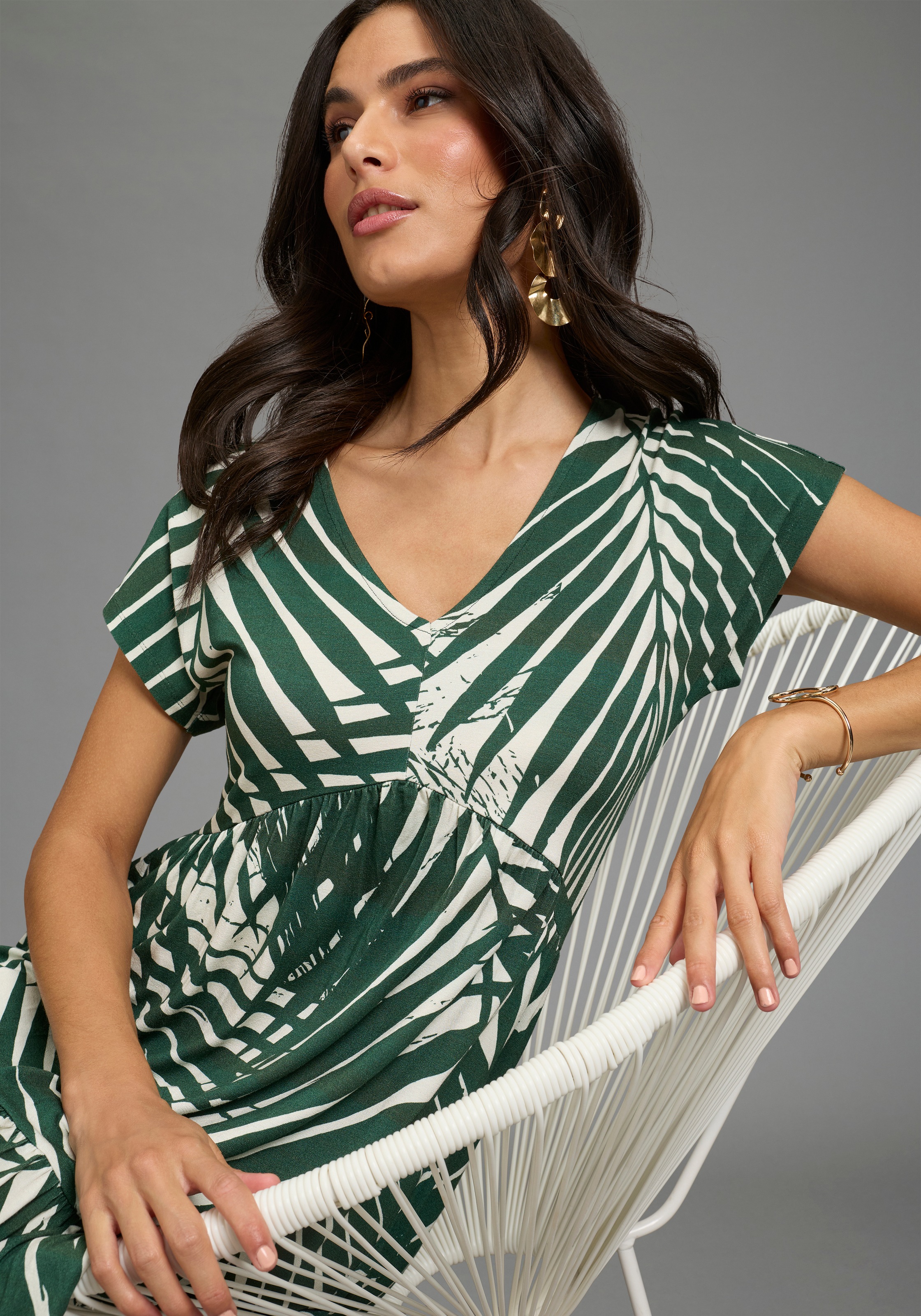 Laura Scott Sommerkleid gemustertes Design, für Casualmode und Sommermode