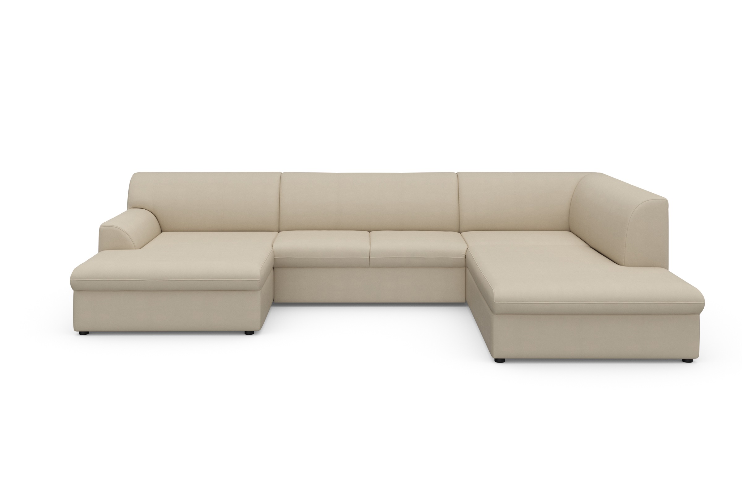DOMO collection Wohnlandschaft »Topper, elegant und zeitlos, komfortabel, U-Form«, wahlweise mit Bettfunktion