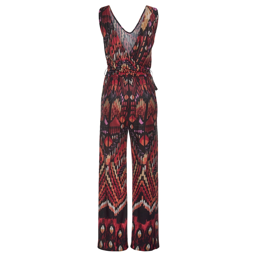 Buffalo Overall, mit Alloverprint und weitem Bein, sommerlicher Jumpsuit mit Taschen