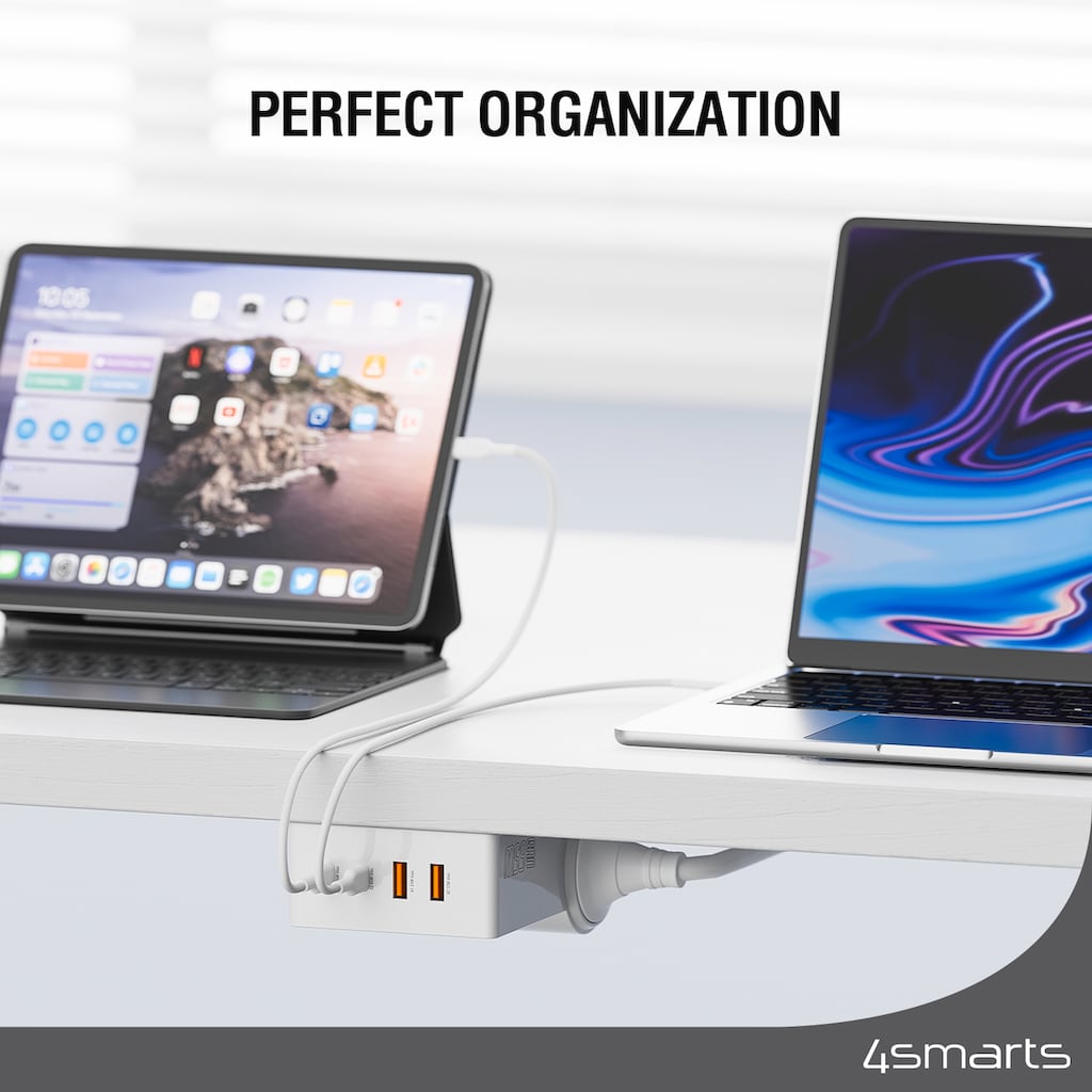 4smarts USB-Ladegerät »6 in 1 USB-C/A Steckdosenleiste Desk GaN 65W«