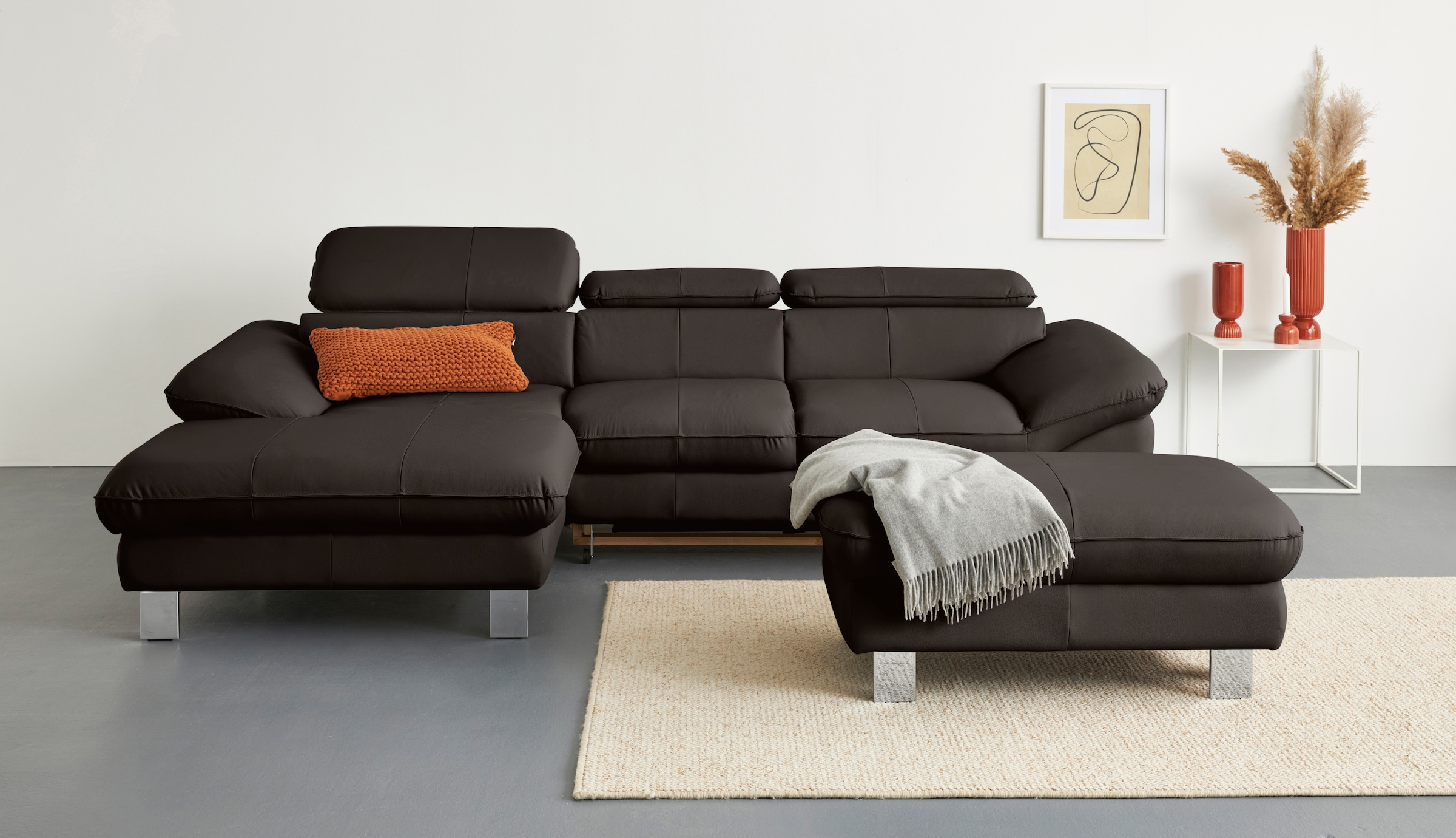 COTTA Ecksofa »Driver L-Form« mit Kopfteilverstellung, wahlweise mit Bettfunktion & Bettkasten