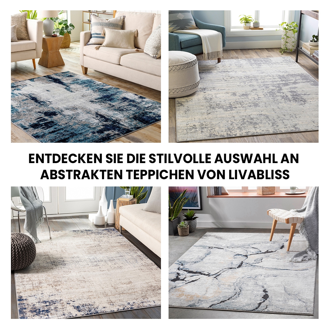Livabliss Teppich »NEW YORK«, rechteckig, 10 mm Höhe, Moderner Designerteppich in Marmor Optik, Kurzflor Wohnzimmerteppich