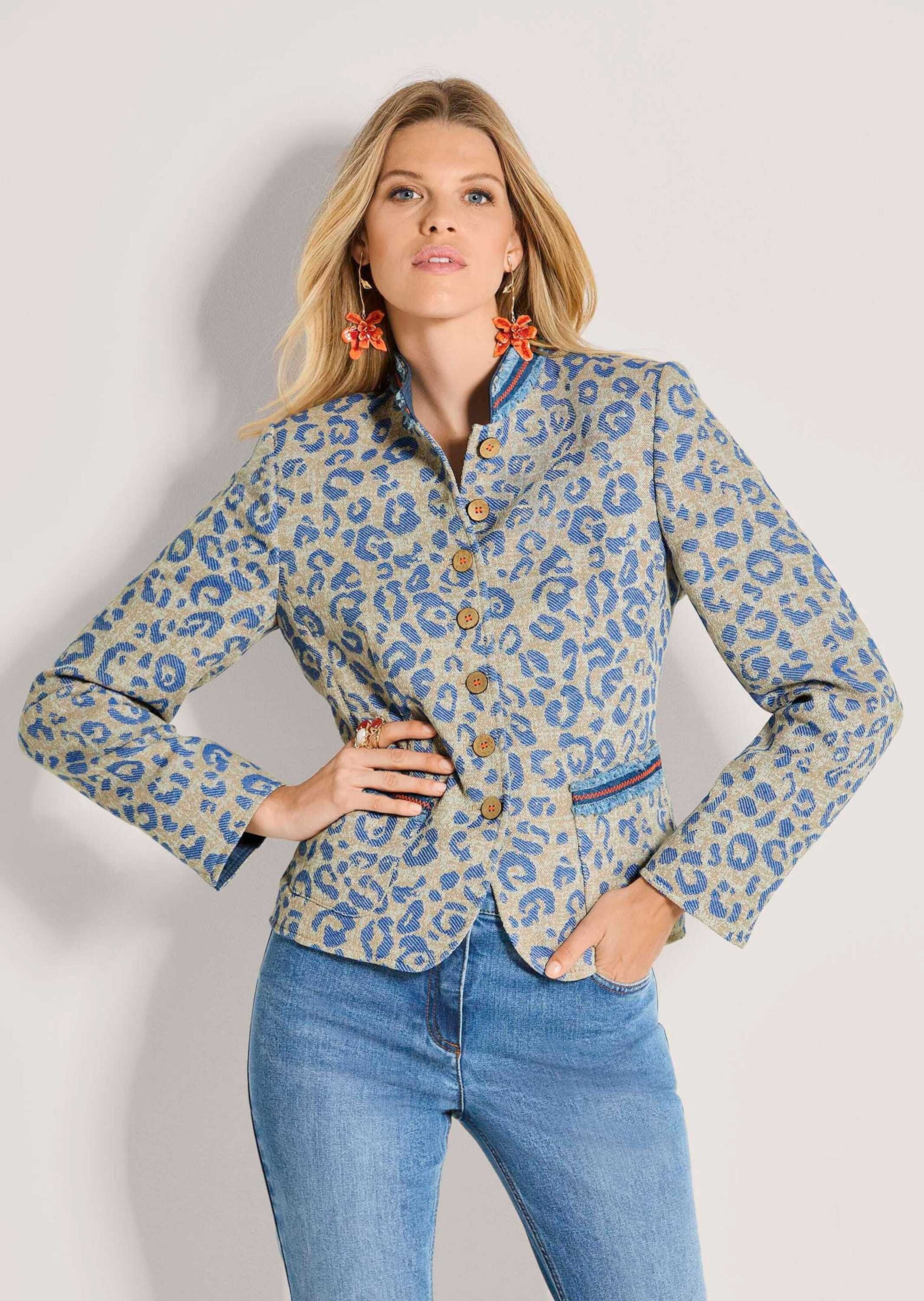 MADELEINE Jackenblazer »Blazer Jacquardblazer mit Leo-Muster« Leo-Jacquard