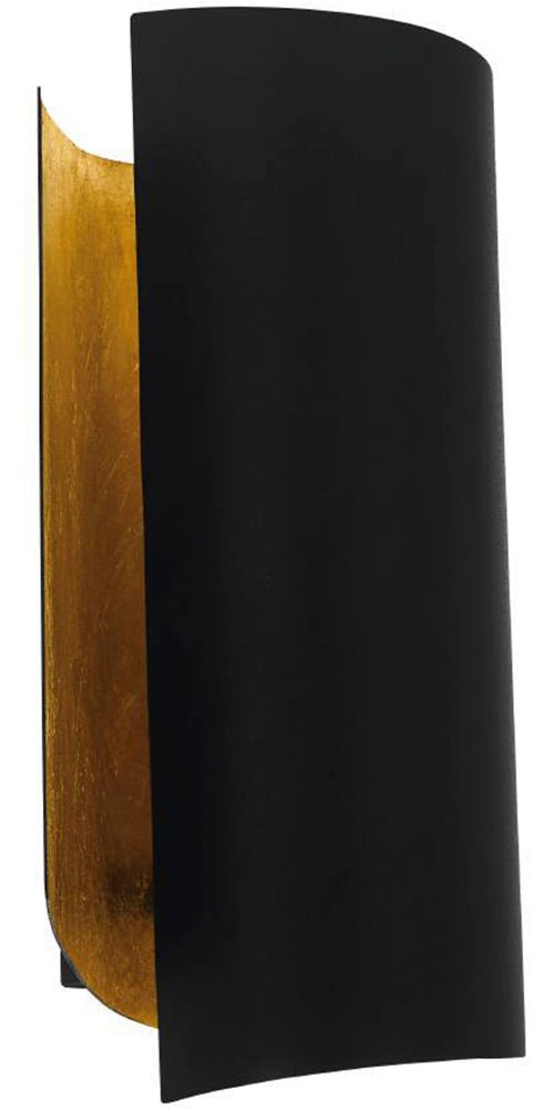 EGLO Wandleuchte »FALICETTO Wandlampe, schwarz-gold, Metall, exkl. Leuchtmittel E27«, 1 flammig, Leuchtmittel E27 | ohne Leuchtmittel, Flurlampe, Wohnzimmerlampe, Industrial, eingedreht, 16x25x11,5cm