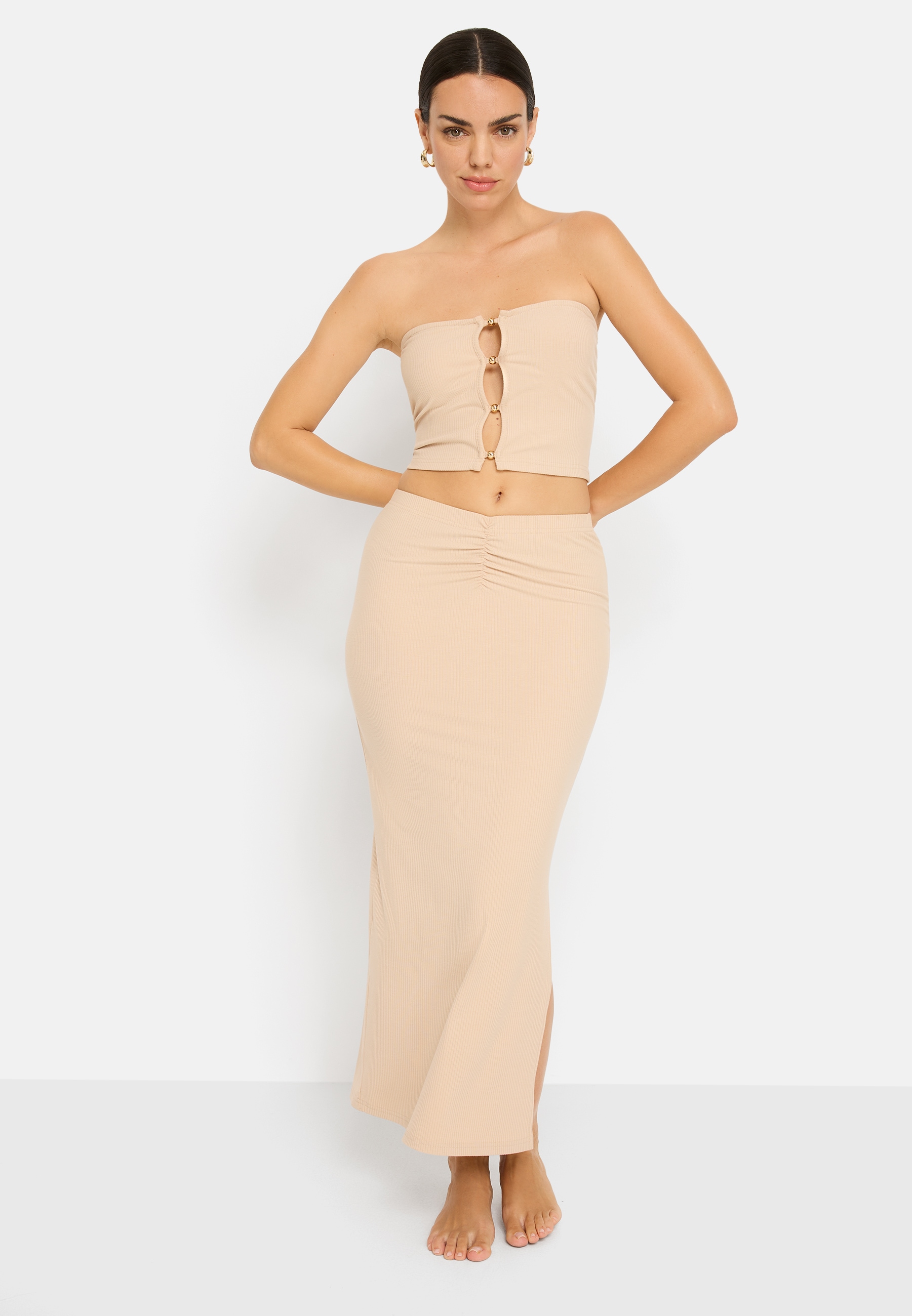 LSCN by LASCANA Bandeautop aus weicher Rippware, Croptop