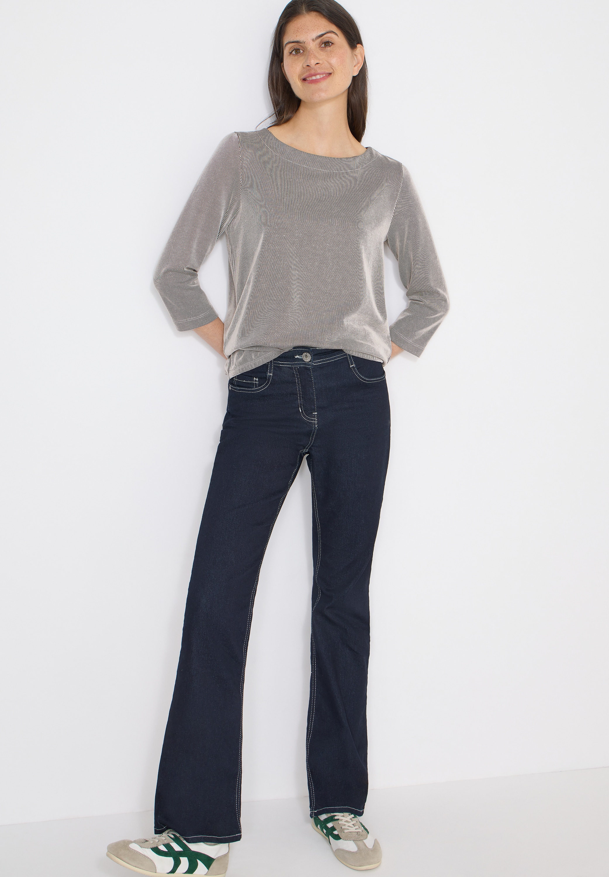 Cecil 3/4-Arm-Shirt mit Streifen Muster