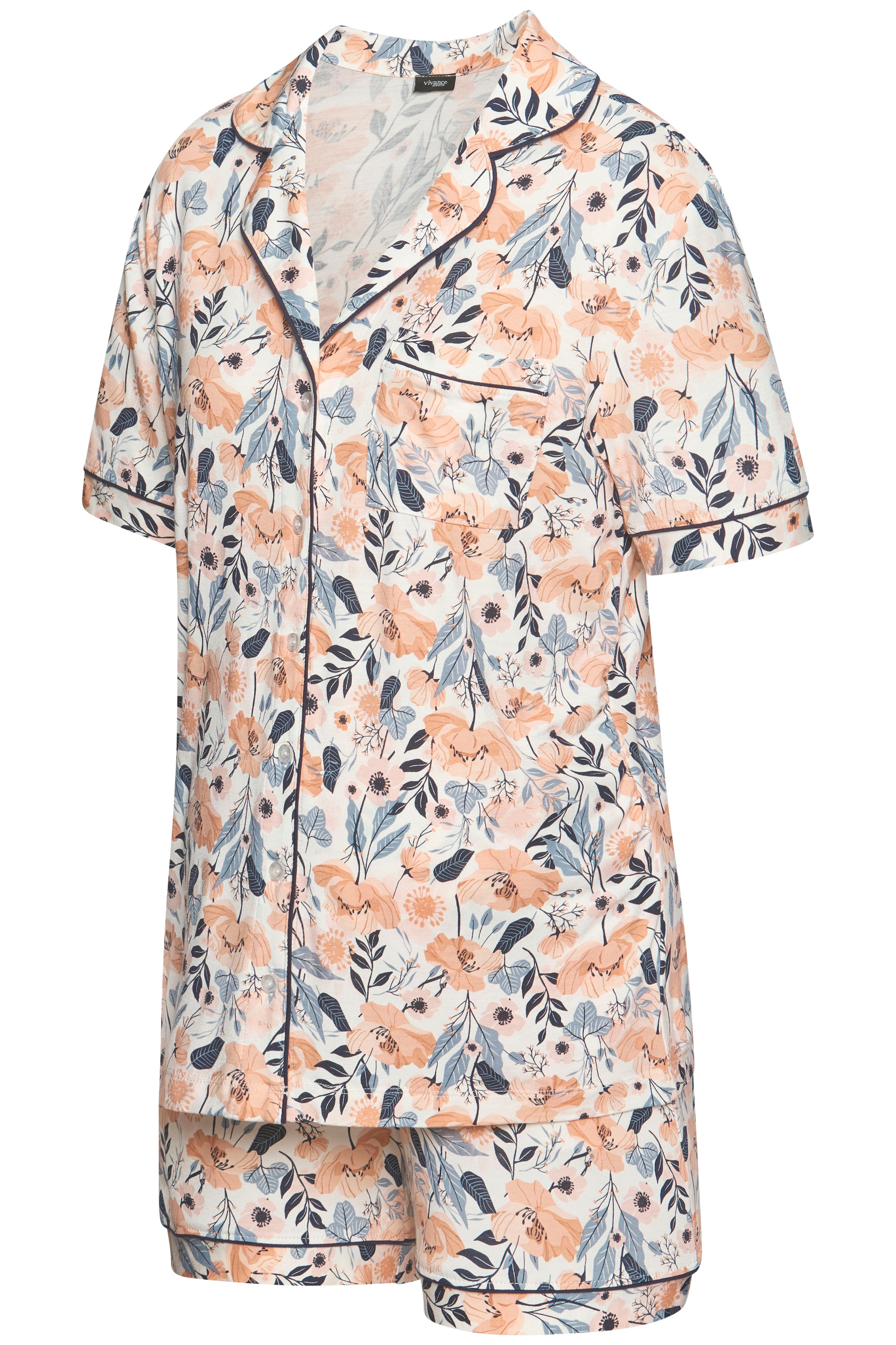 Vivance Dreams Umstandspyjama 2 tlg. Schöner Allover-Print