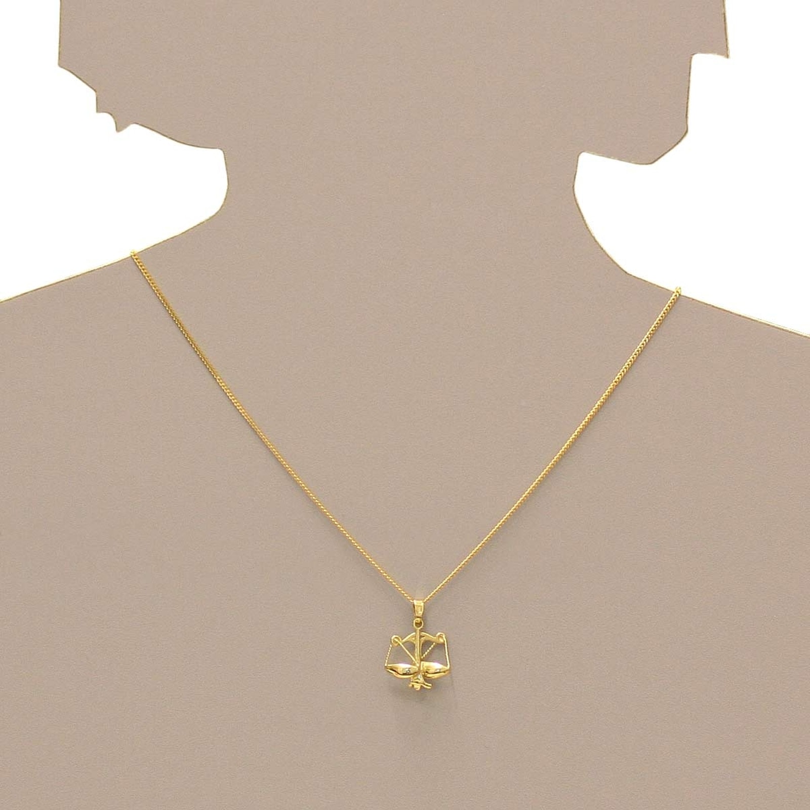 OSTSEE-SCHMUCK Kettenanhänger »- Tierkreiszeichen Waage - Gold 585/000 -,«