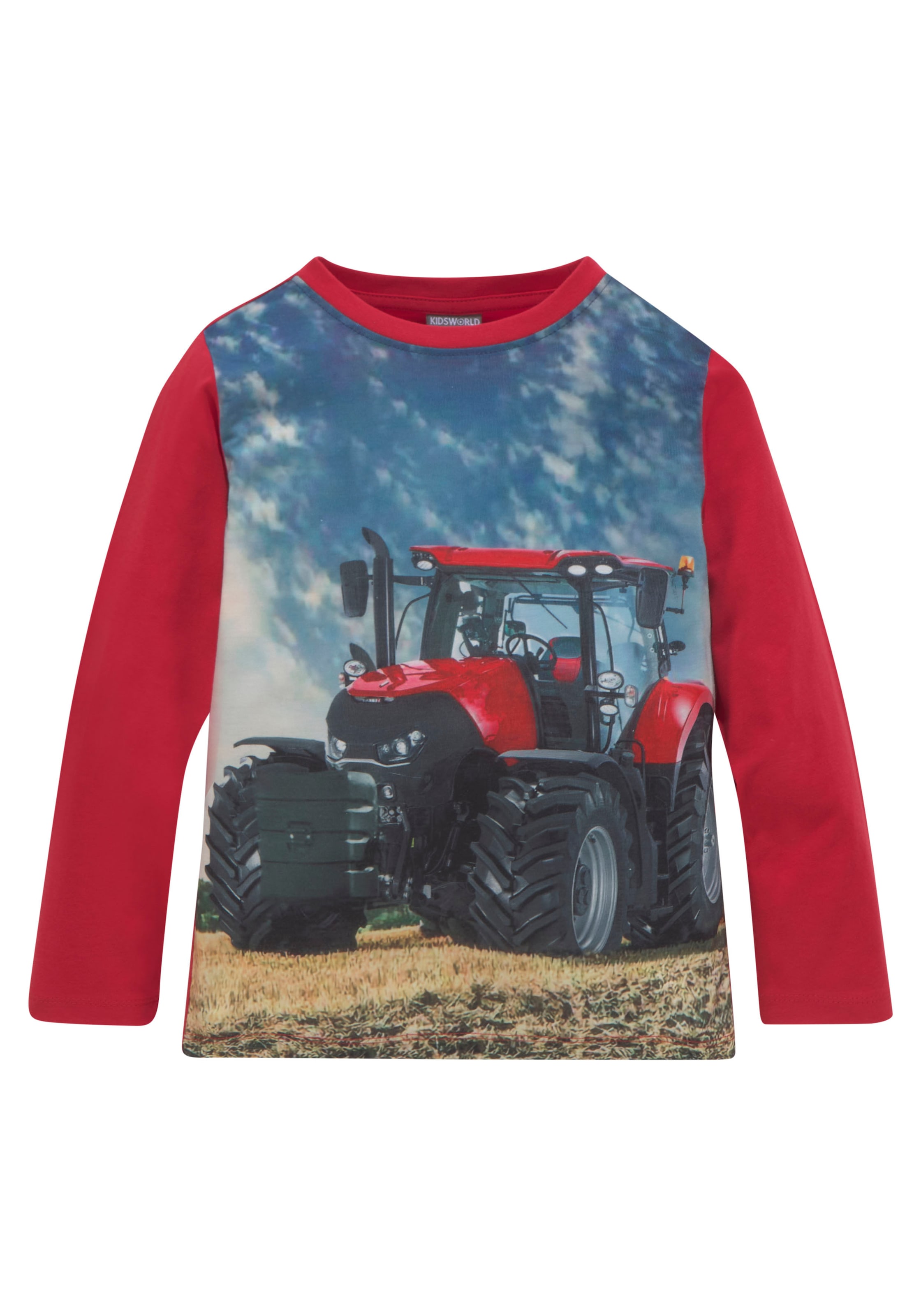 KIDSWORLD Langarmshirt »Traktoren«, (Packung, 2 tlg.), mit 1x Fotodruck im  OTTO Online Shop
