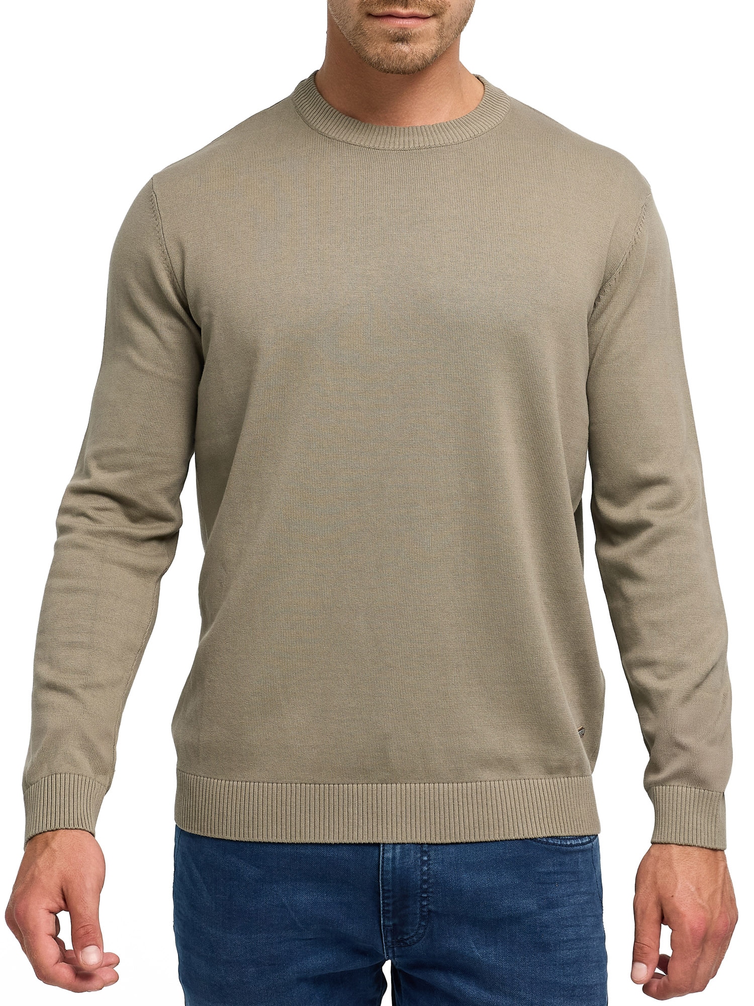 Indicode Rundhalspullover »INArkmill o-neck« Baumwolle, regular fit