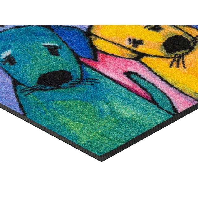 wash+dry by Kleen-Tex Fußmatte »Doggies«, rechteckig, Schmutzfangmatte, Motiv  Hunde, modenes Design, rutschhemmend, waschbar kaufen online bei OTTO