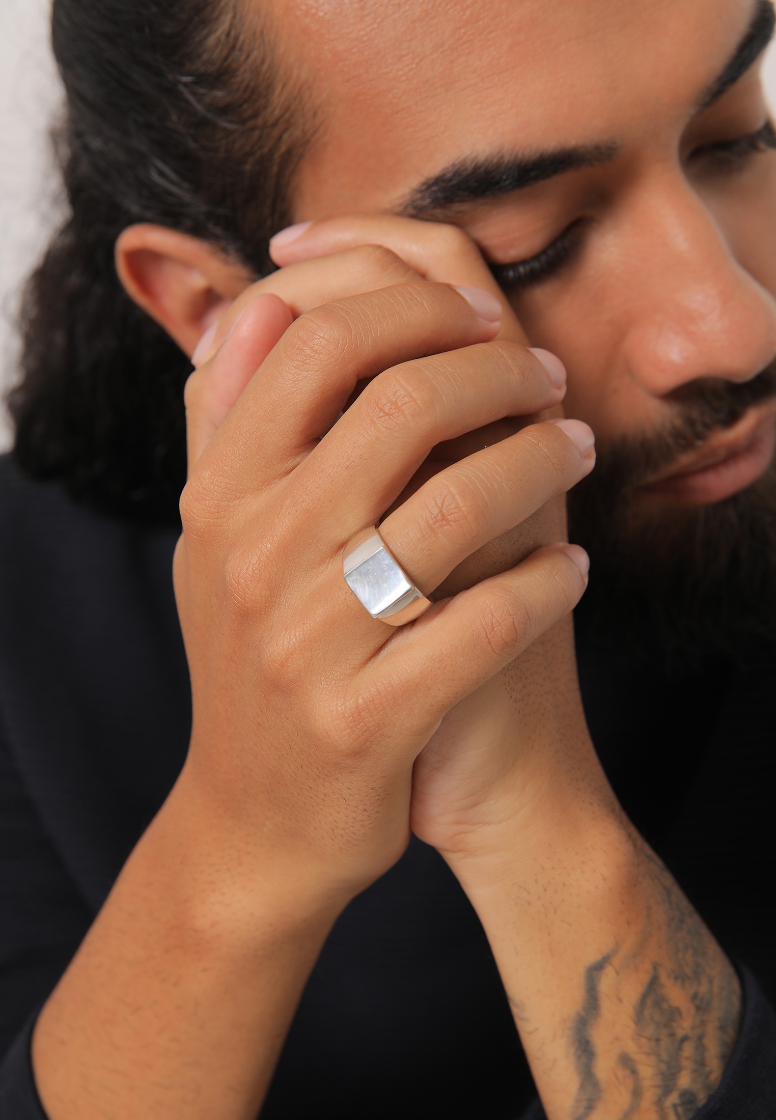 Kuzzoi Siegelring »Ring Herren Siegelring Rechteckig Klassik 925 Silber«