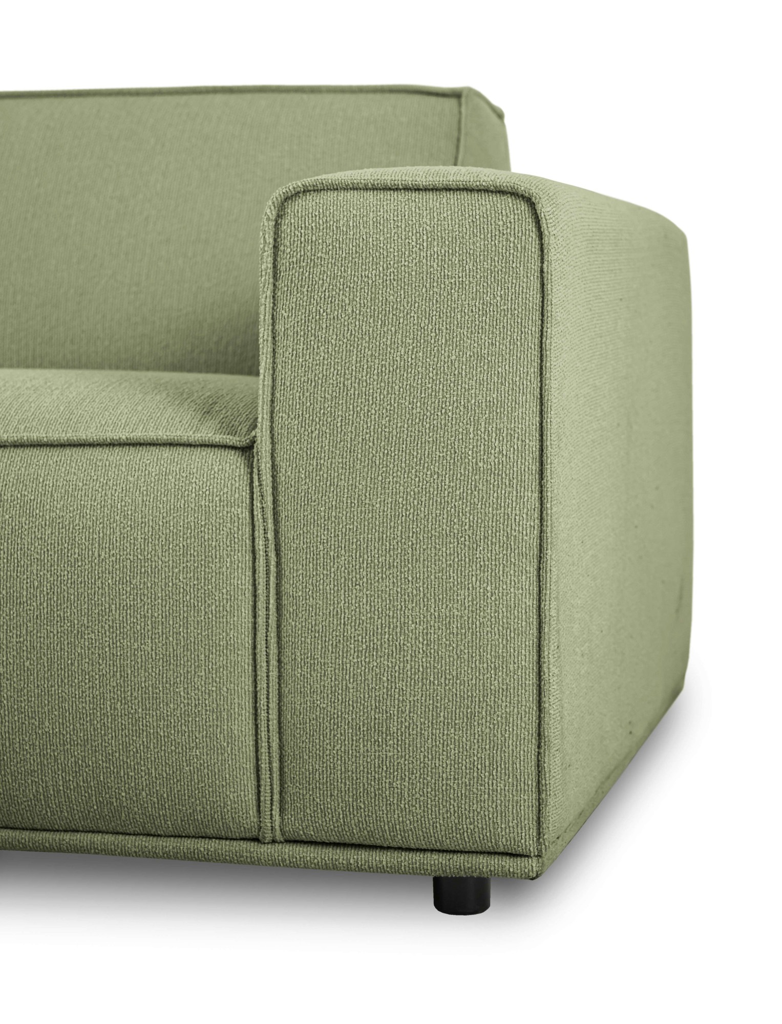 Home affaire Ecksofa »Avelin, 228 cm, L-Form, Chenille, Struktur-Boucle«, mit Wellenunterfederung, Kedernaht, bodentief, Skandi-Design