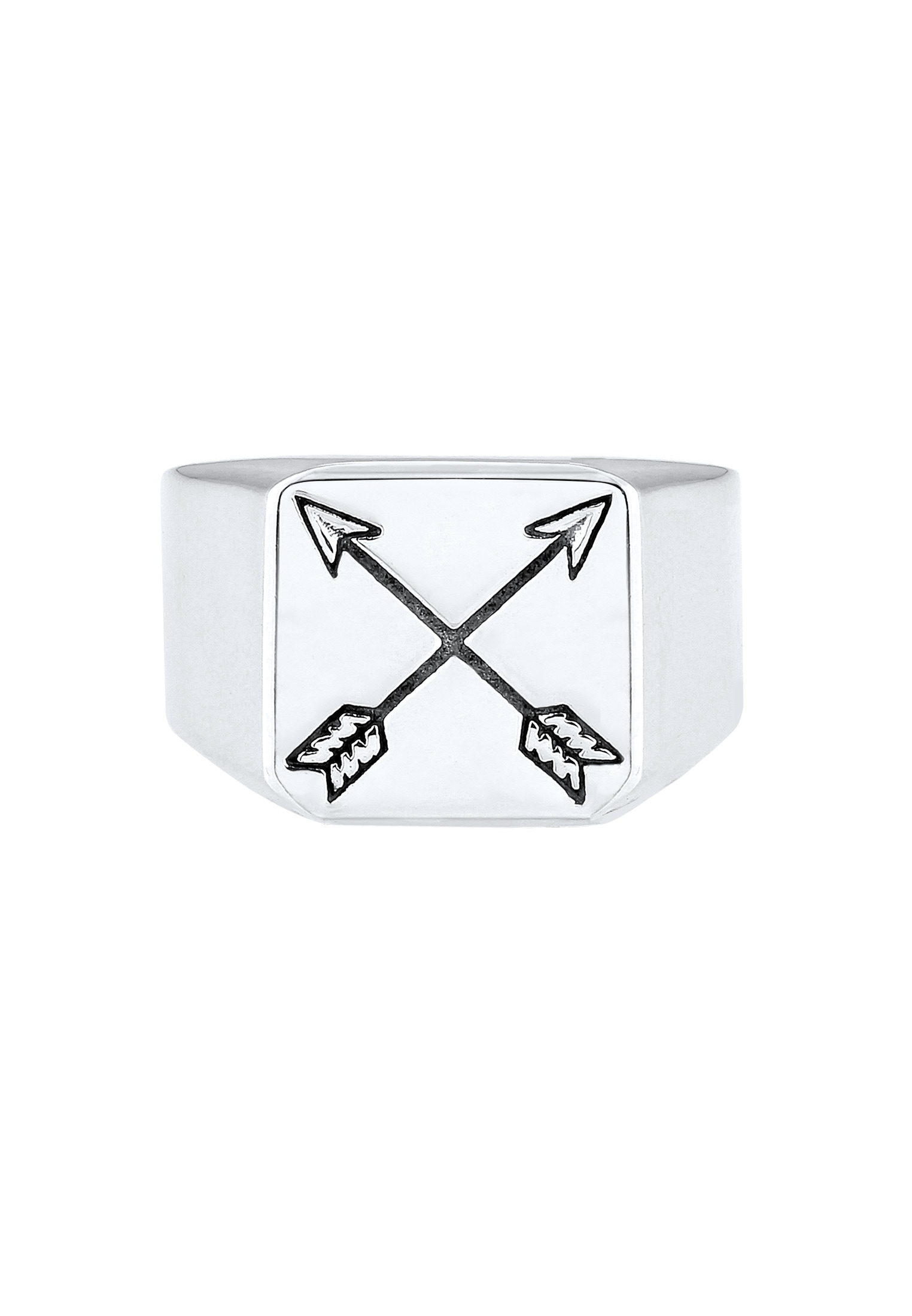 Kuzzoi Siegelring »Ring Herren Siegelring Matt Basic Pfeil 925er Silber«