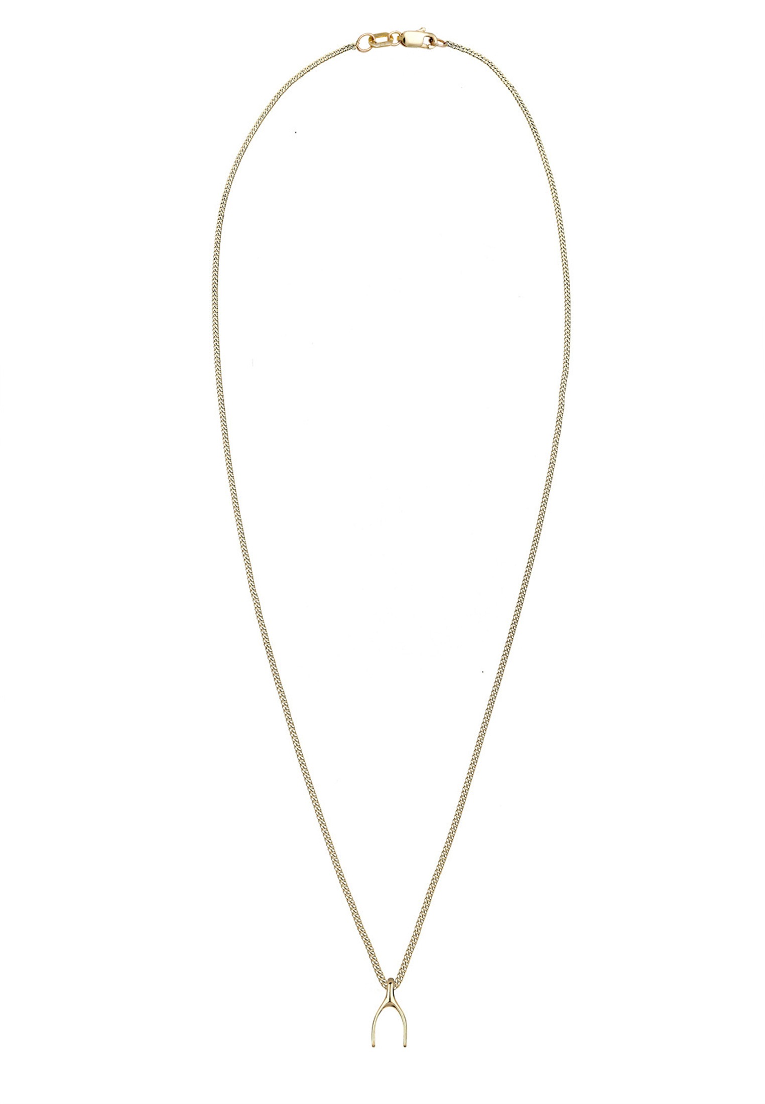 Elli Premium Kette mit Anhänger »Halskette Wünschelrute 375 Gelbgold«