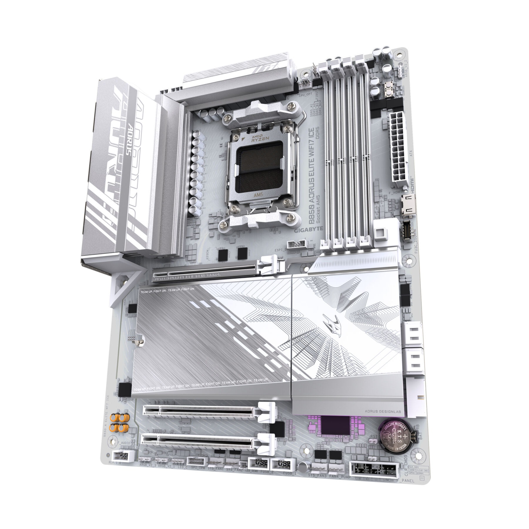 Gigabyte Mainboard »B850 AORUS ELITE WIFI7 ICE Motherboard - AMD Ryzen 9000 Serie CPUs, 12«
