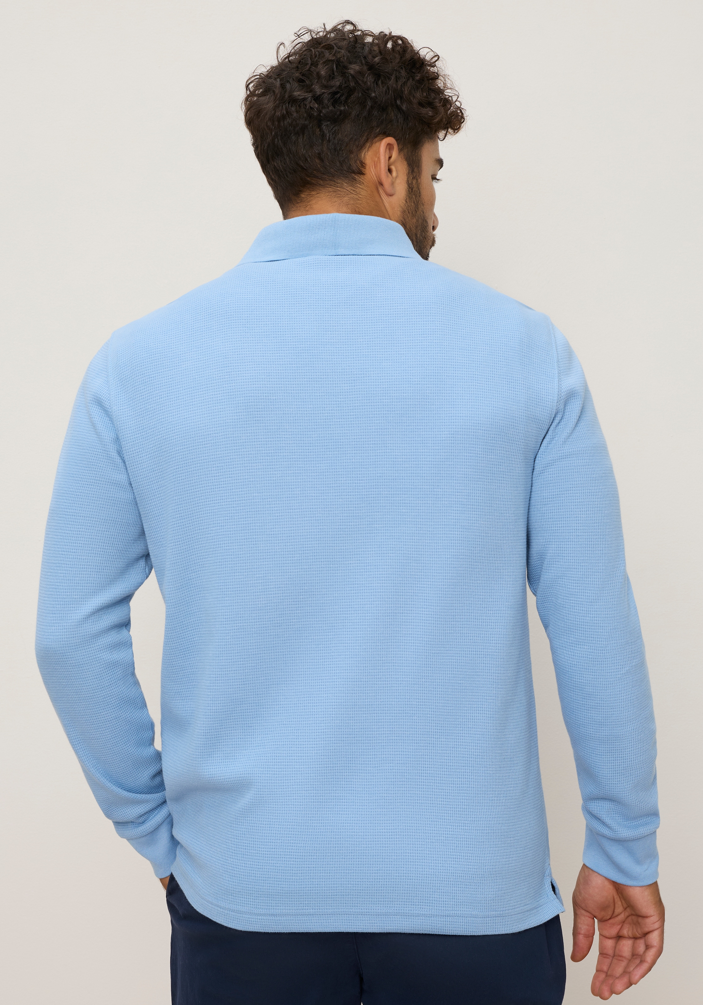 Man's World Poloshirt normale Passform, mit Langarm, klassischer Stil