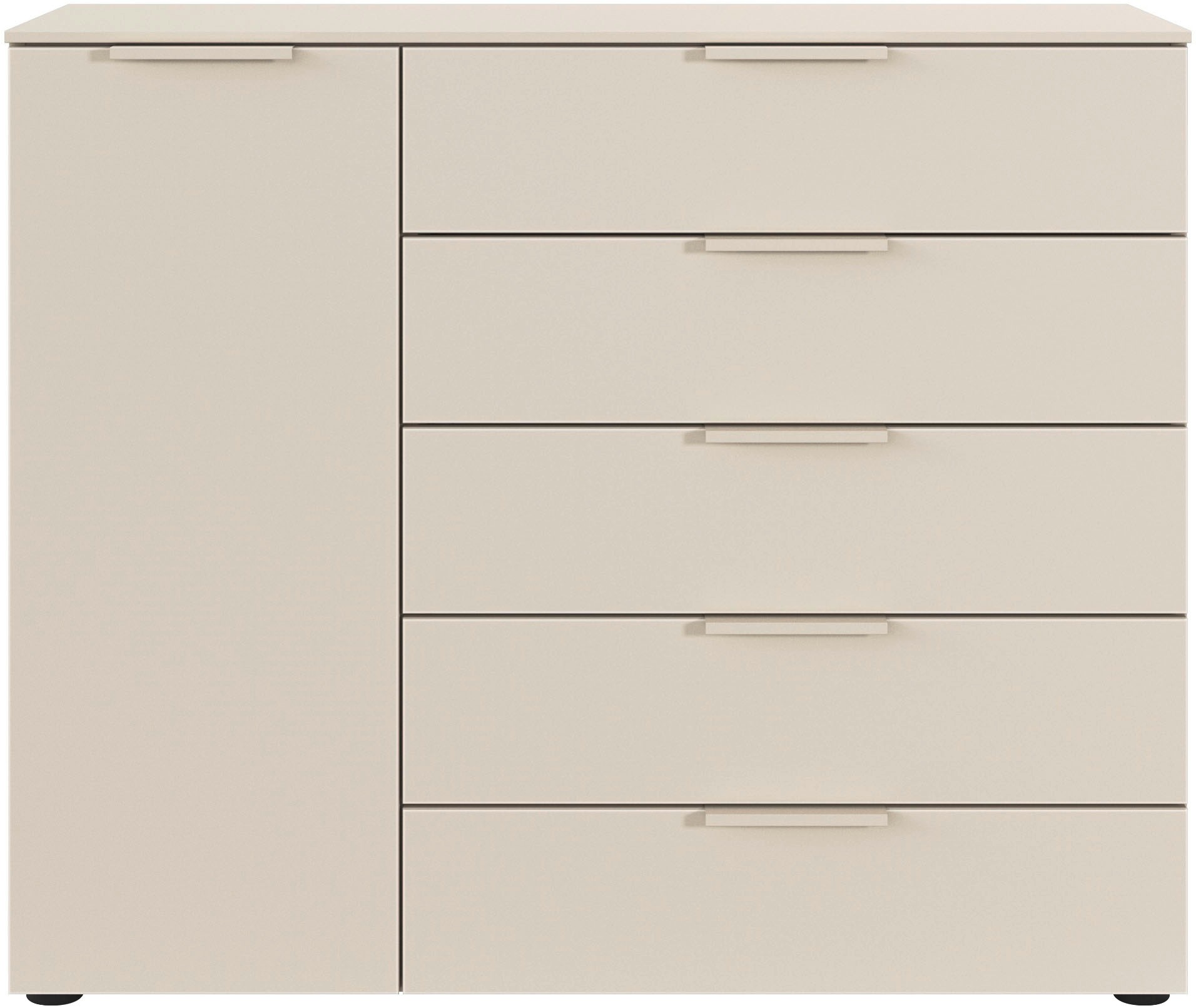 LeGer Home by Lena Gercke Kommode »Kommode Sideboard Schubladen Türenkommode SERINA eleganter Eyecatcher«, mit 5 Schubkästen und 1 Tür sowie Metallgriffen MADE IN GERMANY