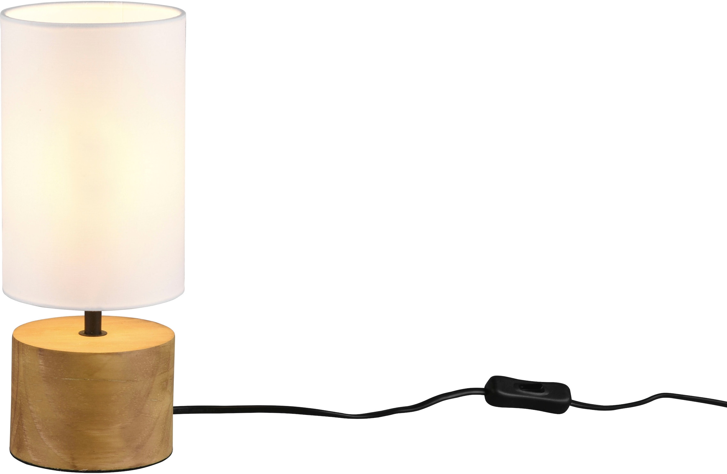 TRIO Leuchten Tischleuchte »Woody«, 1 flammig-flammig, Schnurschalter, Leuchtmittel tauschbar