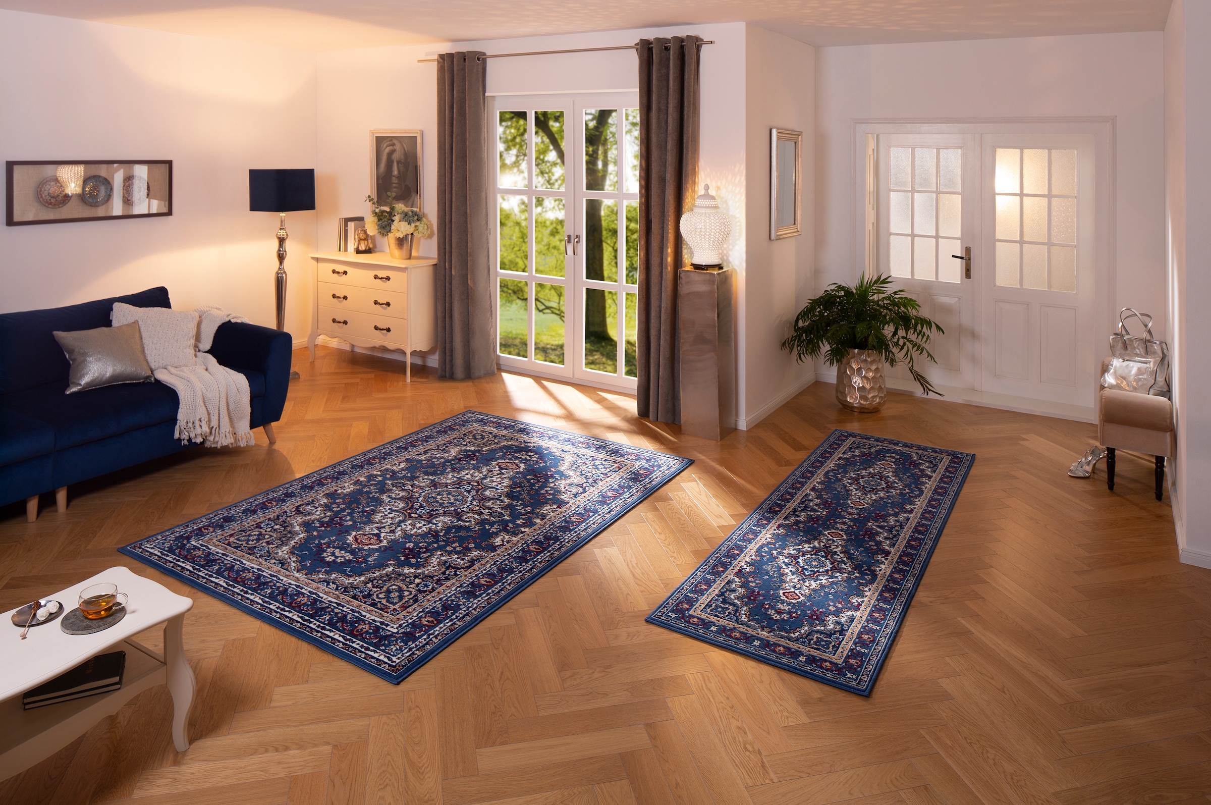 Home affaire Teppich »Oriental, Made in Belgium«, rechteckig, 7 mm Höhe, Orient-Optik, mit Bordüre, Teppich, Kurzflor, Weich