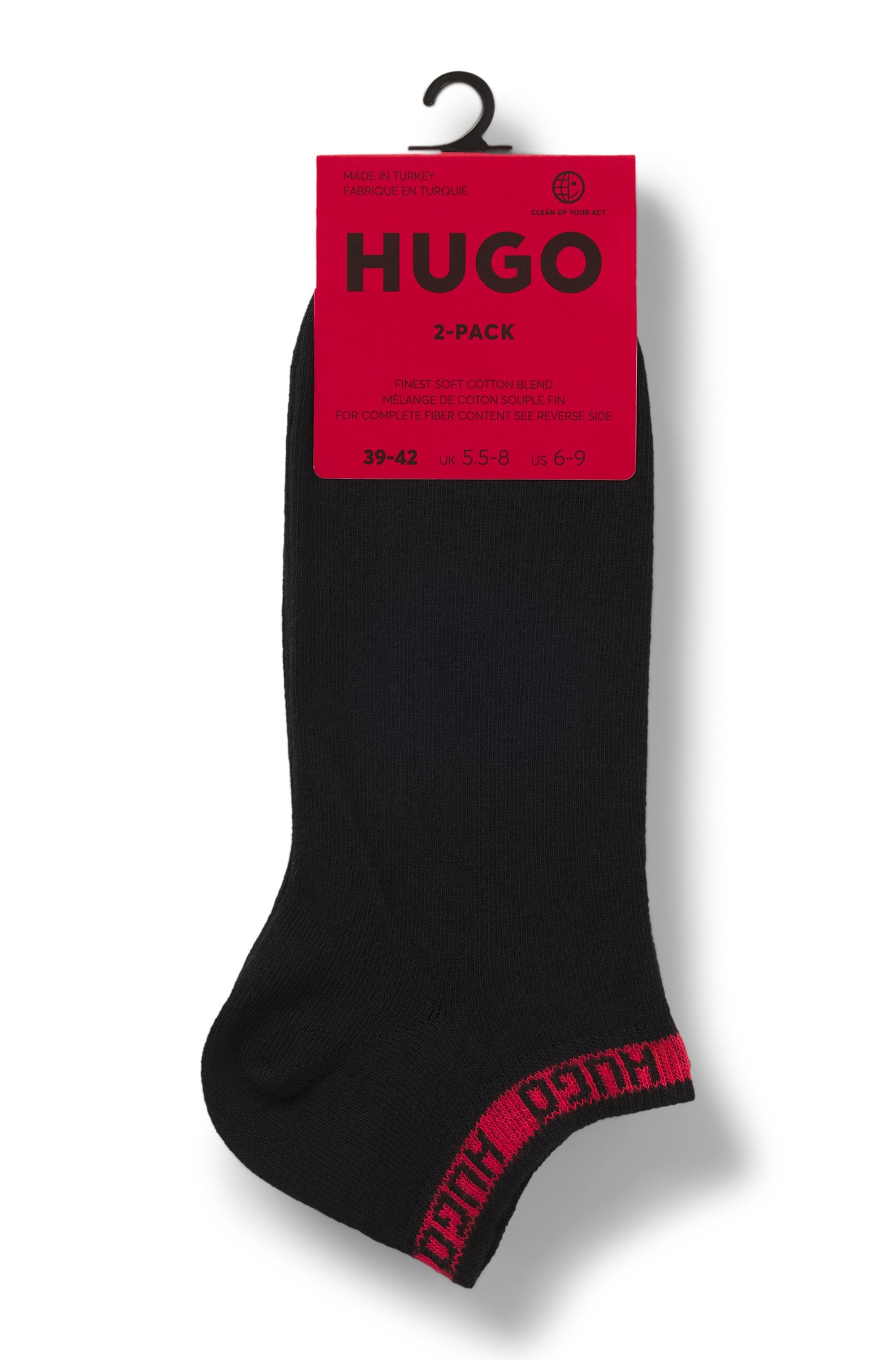 HUGO Underwear Freizeitsocken »2P AS TAPE CC«, (Packung, 2er Pack), mit Logo