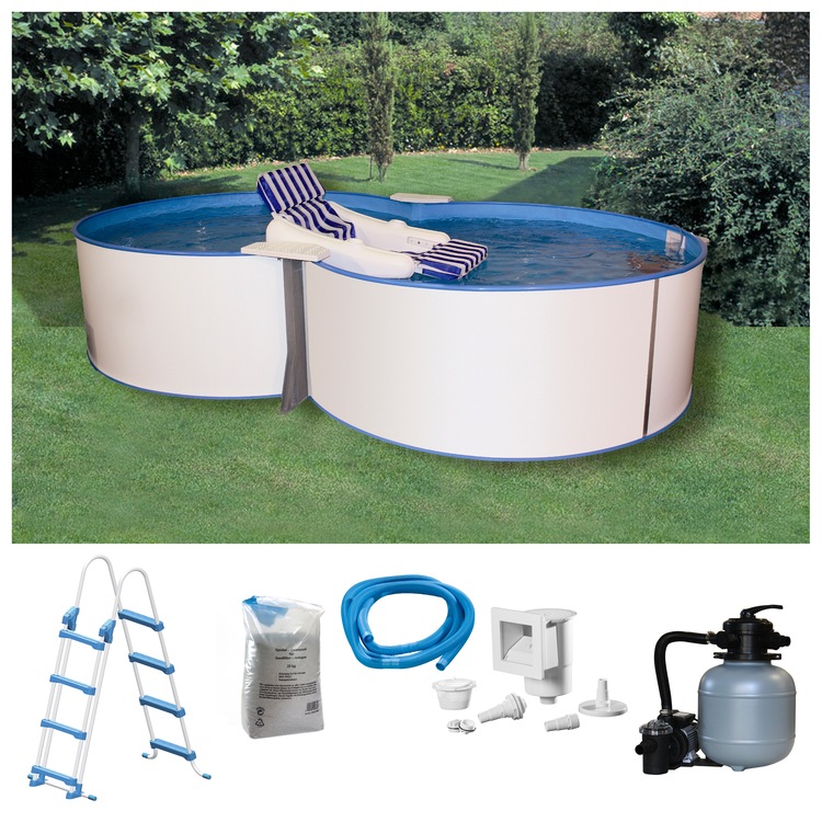 Achtformpool »Jamaika II«, (Set), 5-tlg., BxLxH: 300x470x120 cm